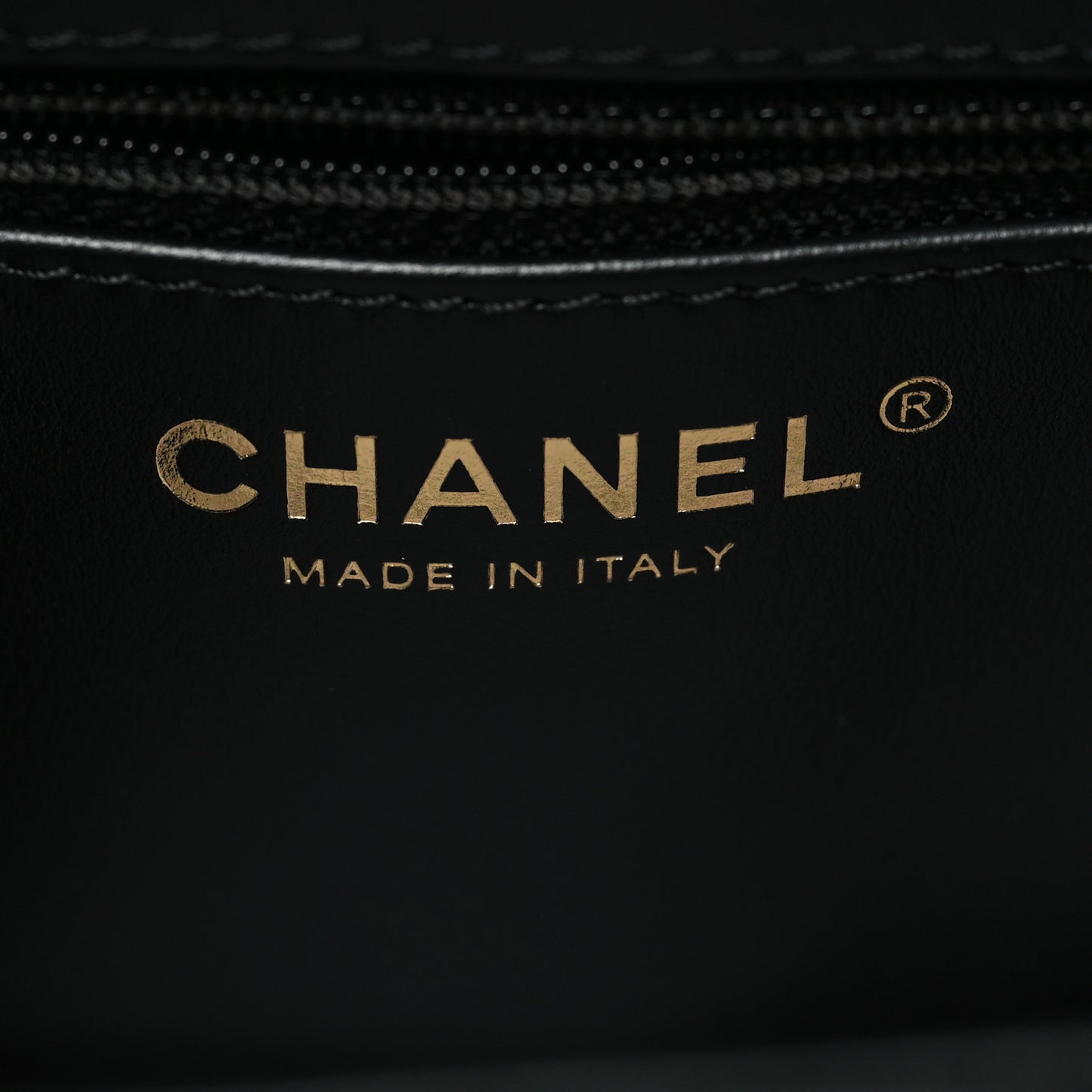 Shiny Aged Calfskin Quilted Nano Kelly Shopper Black