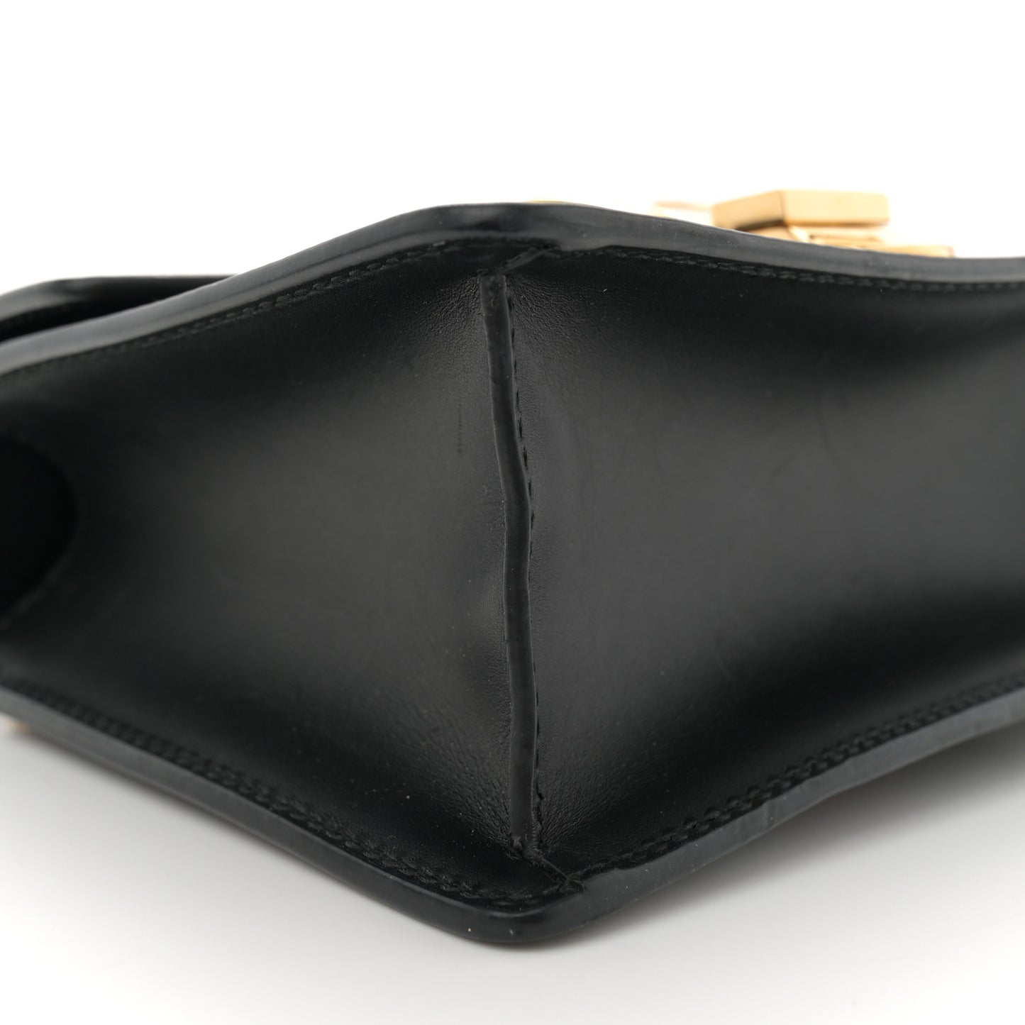 Calfskin Mini Sylvie Chain Shoulder Bag Black