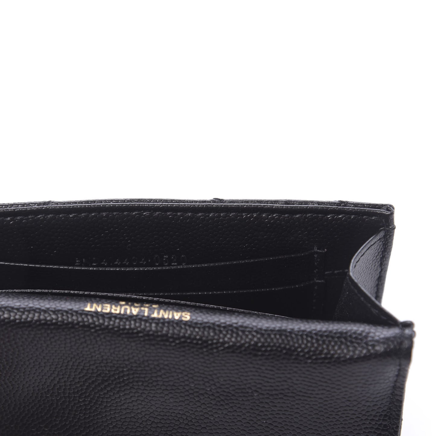 Grain De Poudre Matelasse Chevron Small Monogram Envelope Wallet Black