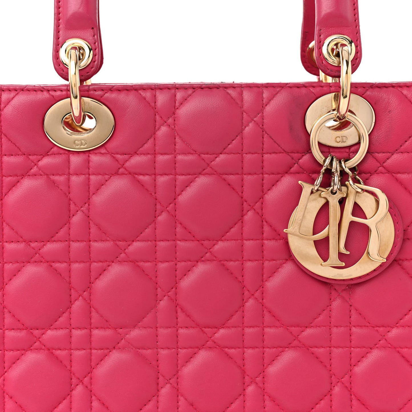 Lambskin Cannage Large Lady Dior Pink