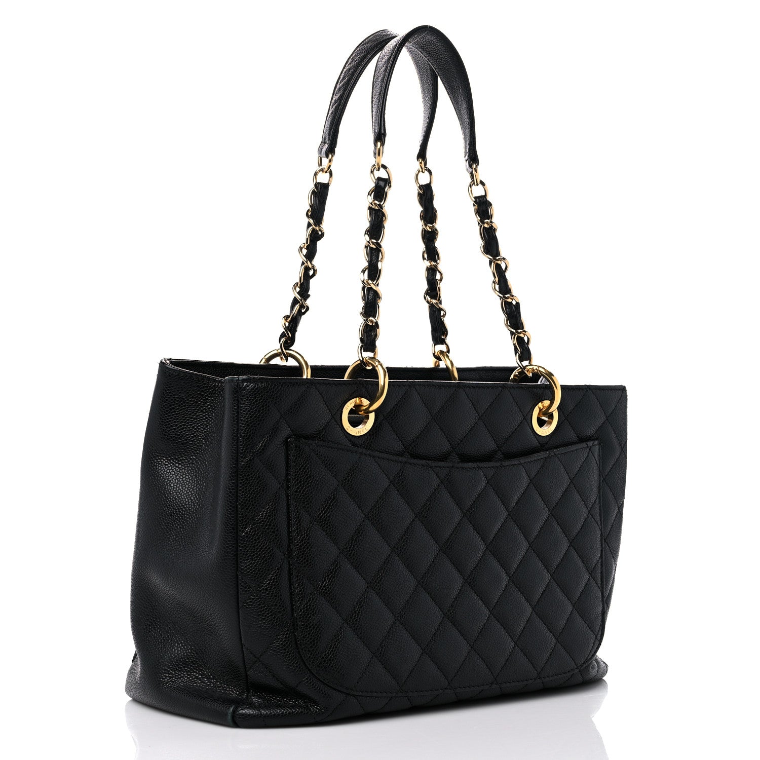 Chanel Caviar Quilted Grand Shopping Tote GST Black 3 of 16