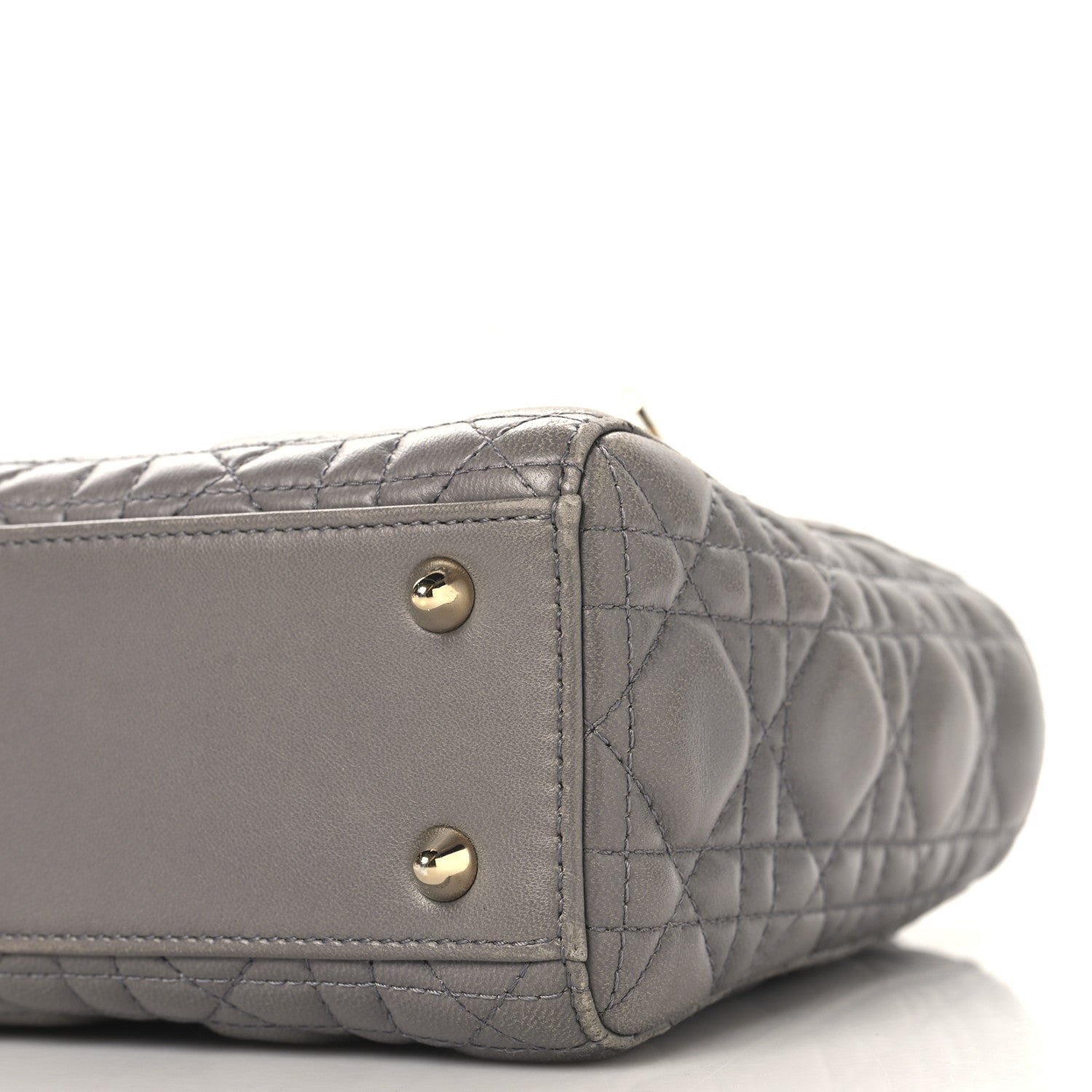 Christian Dior Lambskin Cannage Small Lucky Badges My Lady Dior Grey 10 of 13