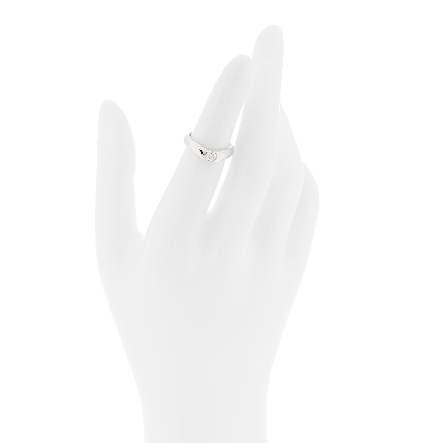 Platinum Diamond Elsa Peretti Curved Band Ring 47 4.25