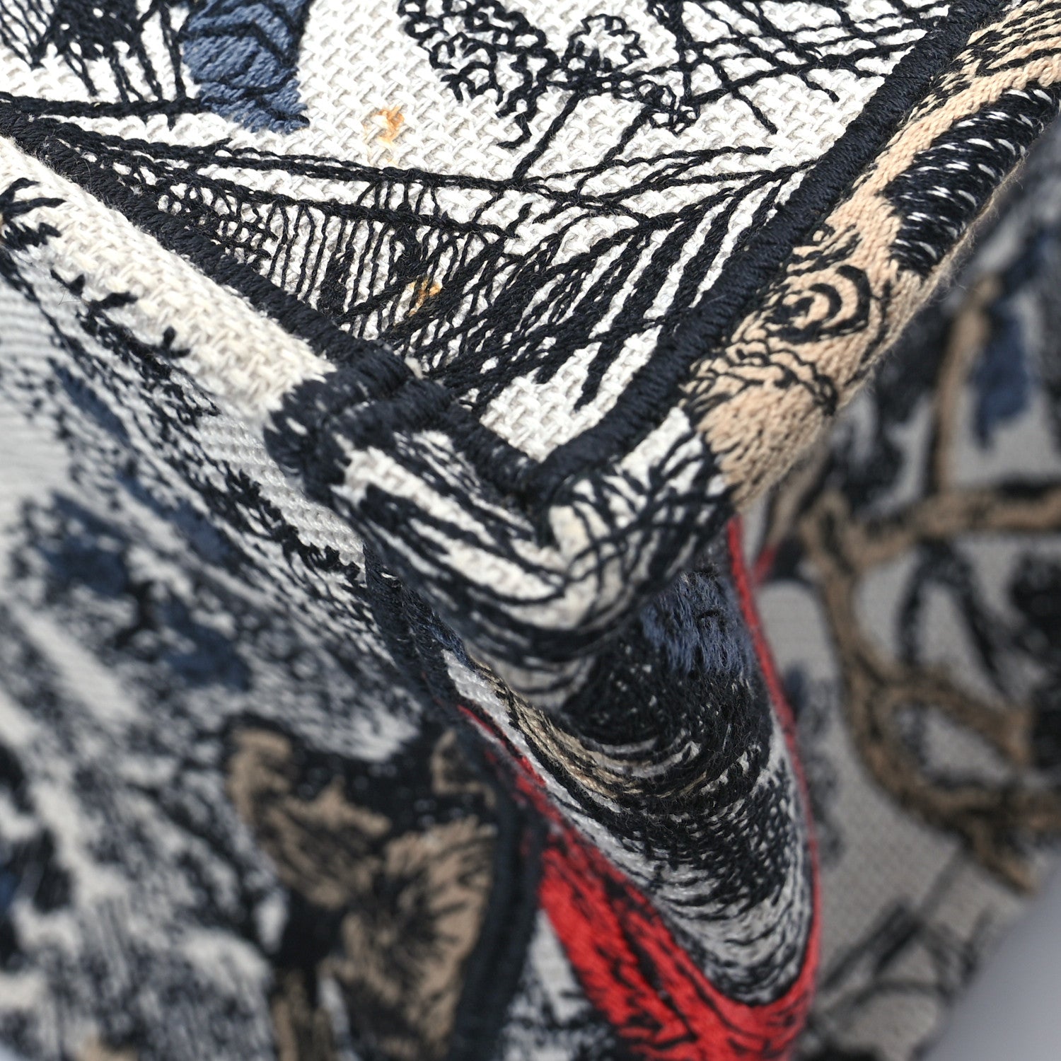 Christian Dior Canvas Embroidered Large Dioriviera Toile De Jouy Book Tote Multicolor 14 of 15