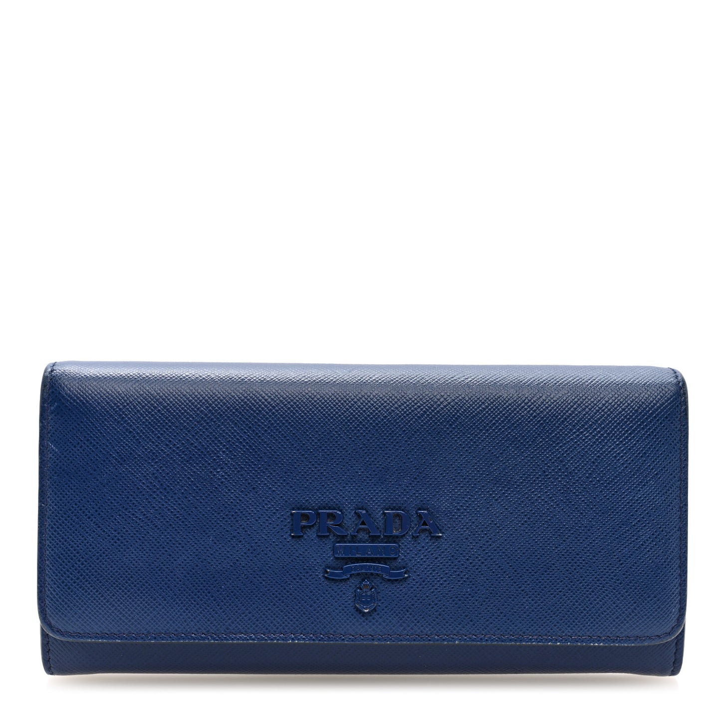 Saffiano Monochrome Continental Wallet Blue