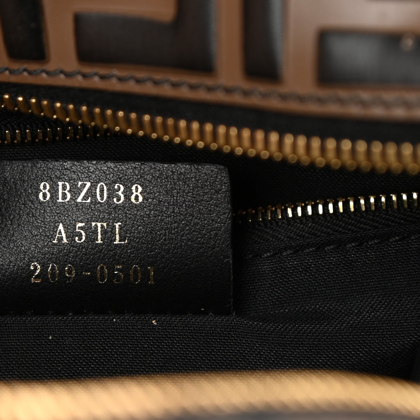 Vitello Bi-Color FF 1974 Embossed Mini Backpack Maya Black