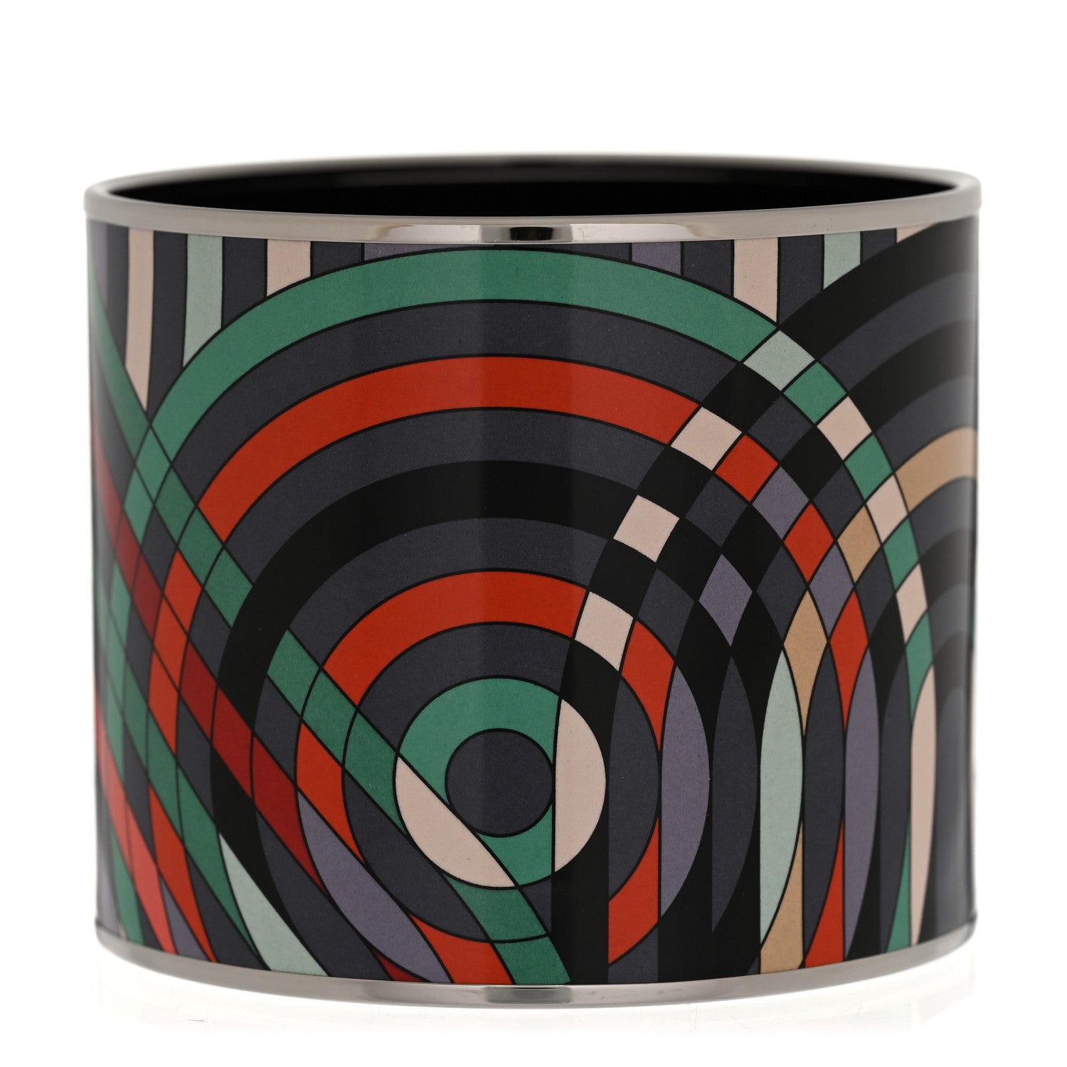 Hermes Enamel Printed Mega Wide Spirographie Bracelet 65 1 of 6