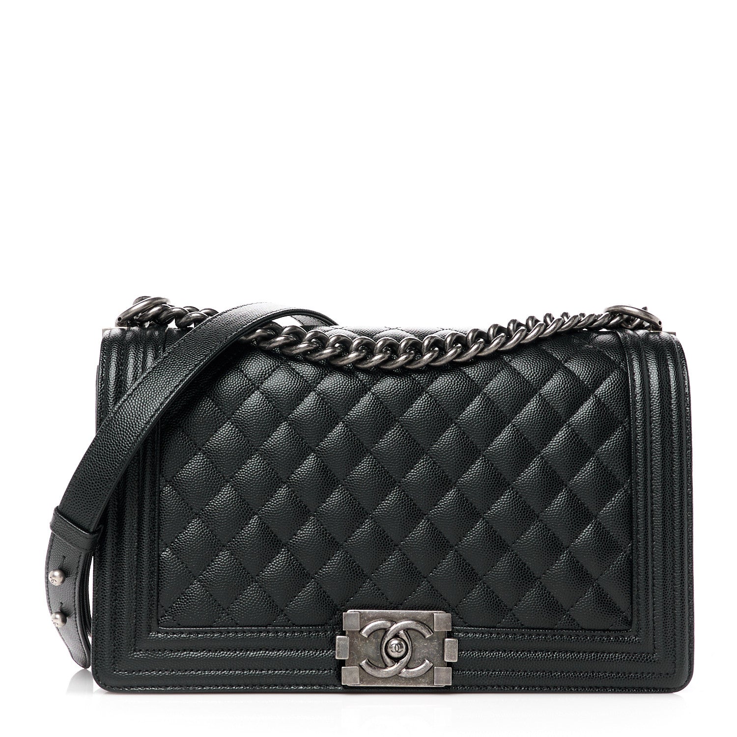 Chanel Caviar Quilted New Medium Boy Flap Black 1 of 10