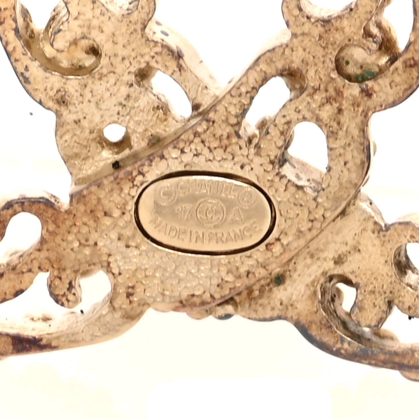 Resin CC Brooch Golden Pink Blue