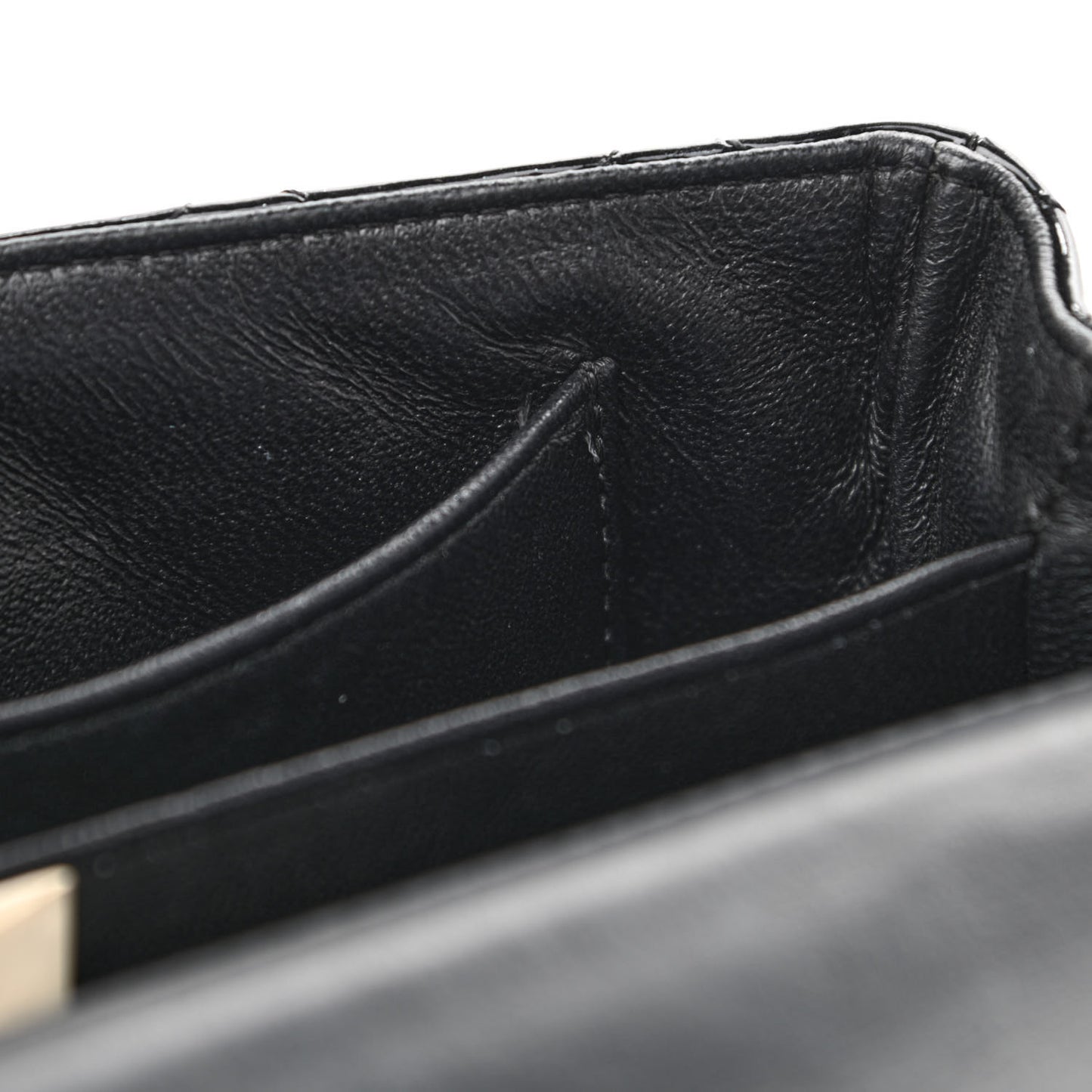 Patent Calfskin Quilted Extra Mini Rectangular Flap Black