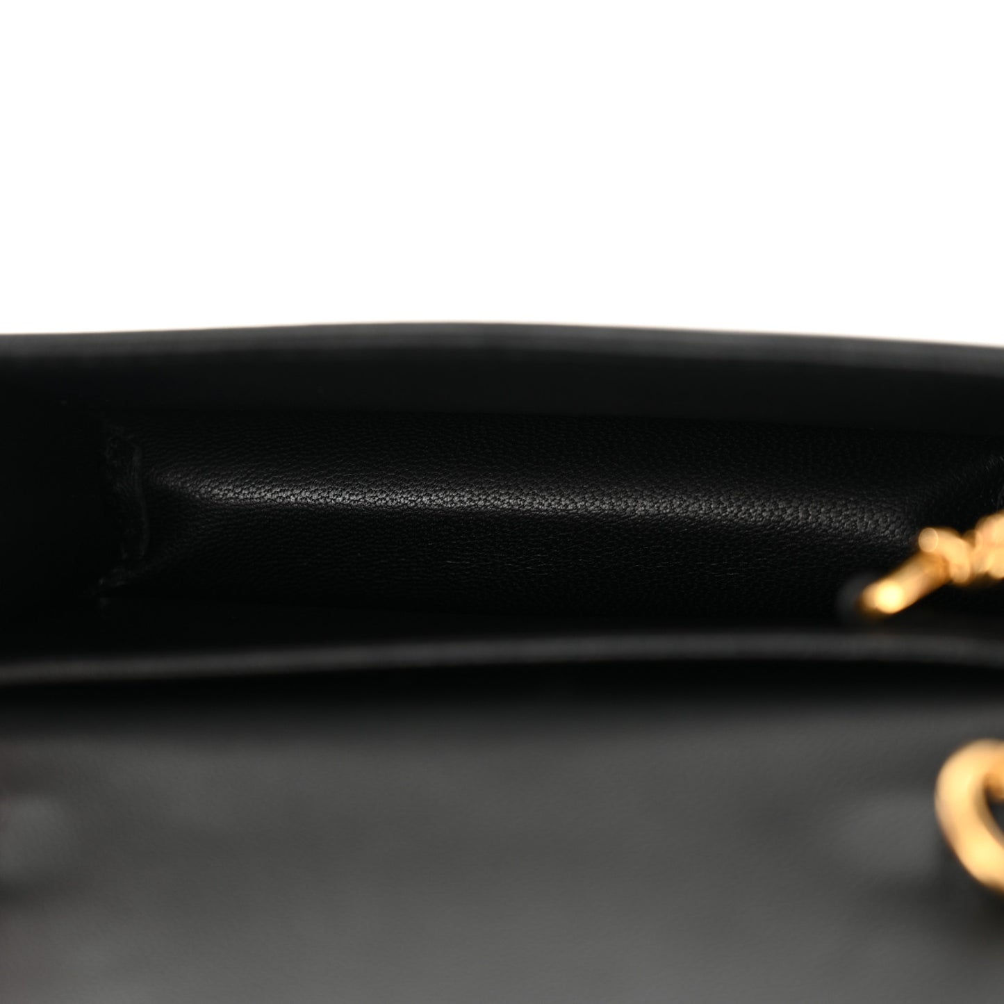 Calfskin Vlogo Chain Micro Loco Bag Black