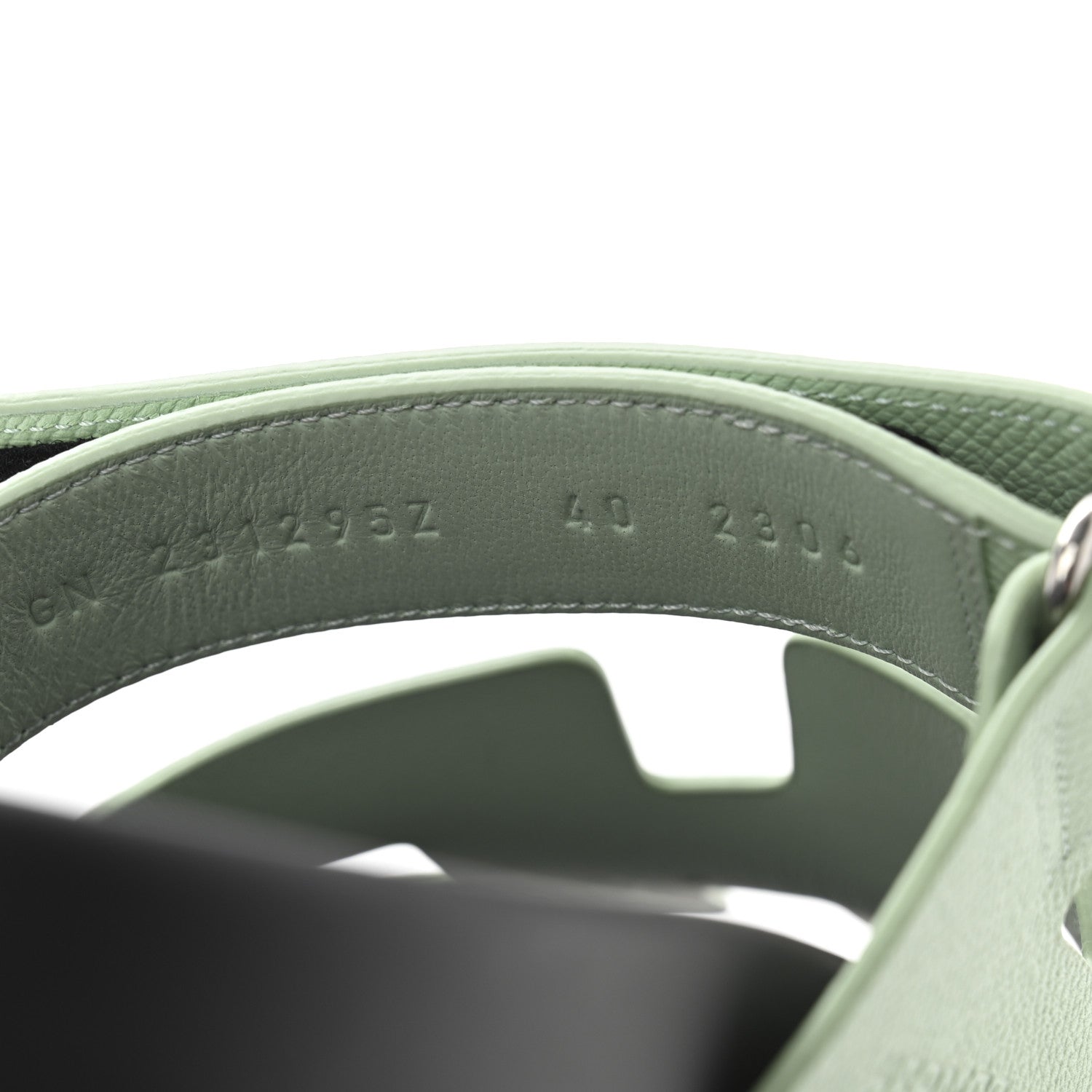 Hermes Epsom Womens Chypre Sandals 40 Vert Jade 9 of 9