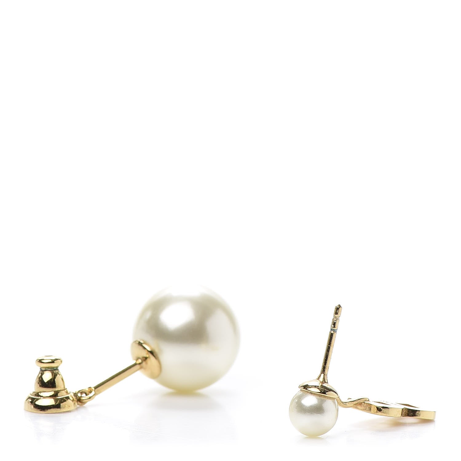 Christian Dior Pearl My ABCDior B Tribale Earring Gold 3 of 5