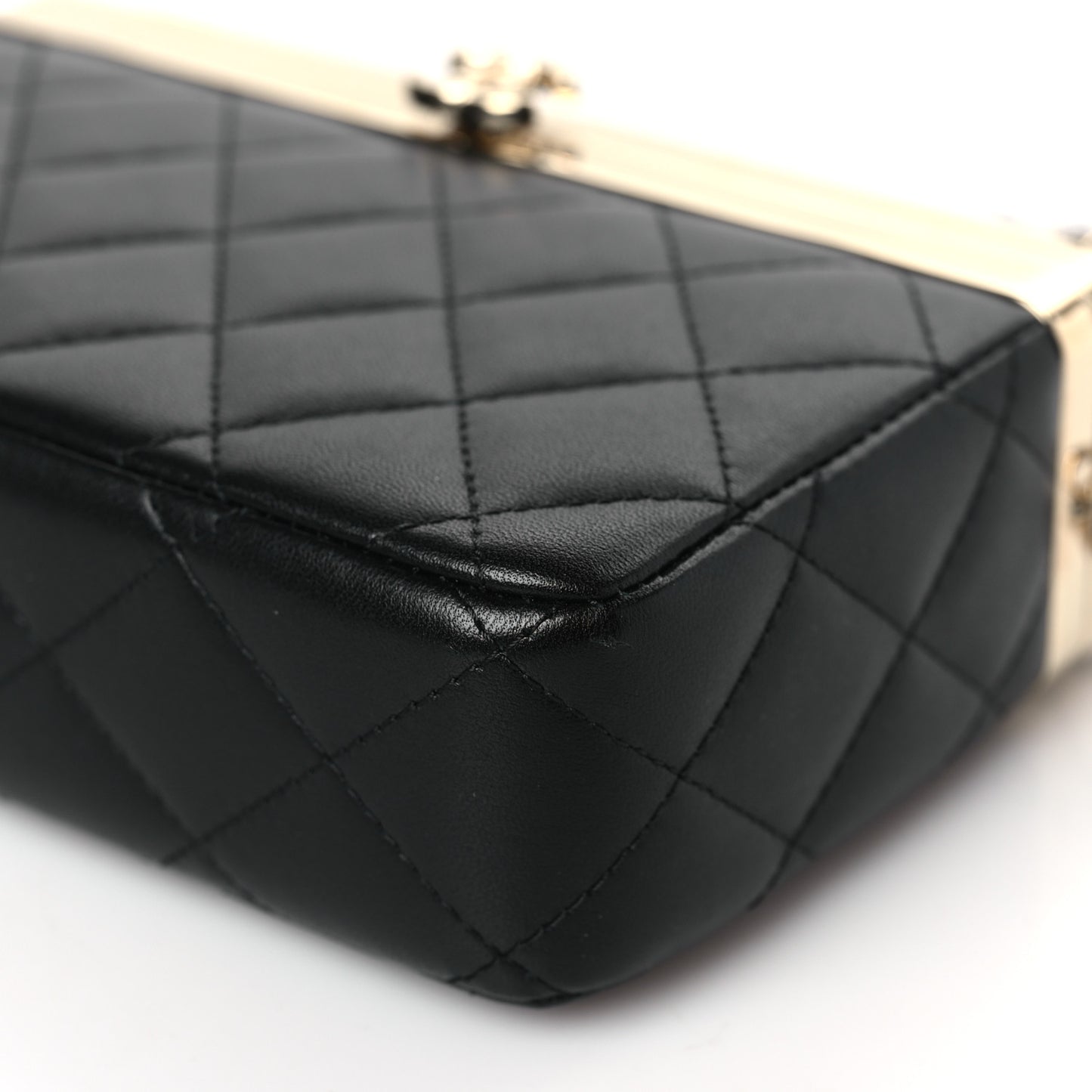 Lambskin Quilted CC Vanity With Chain Black