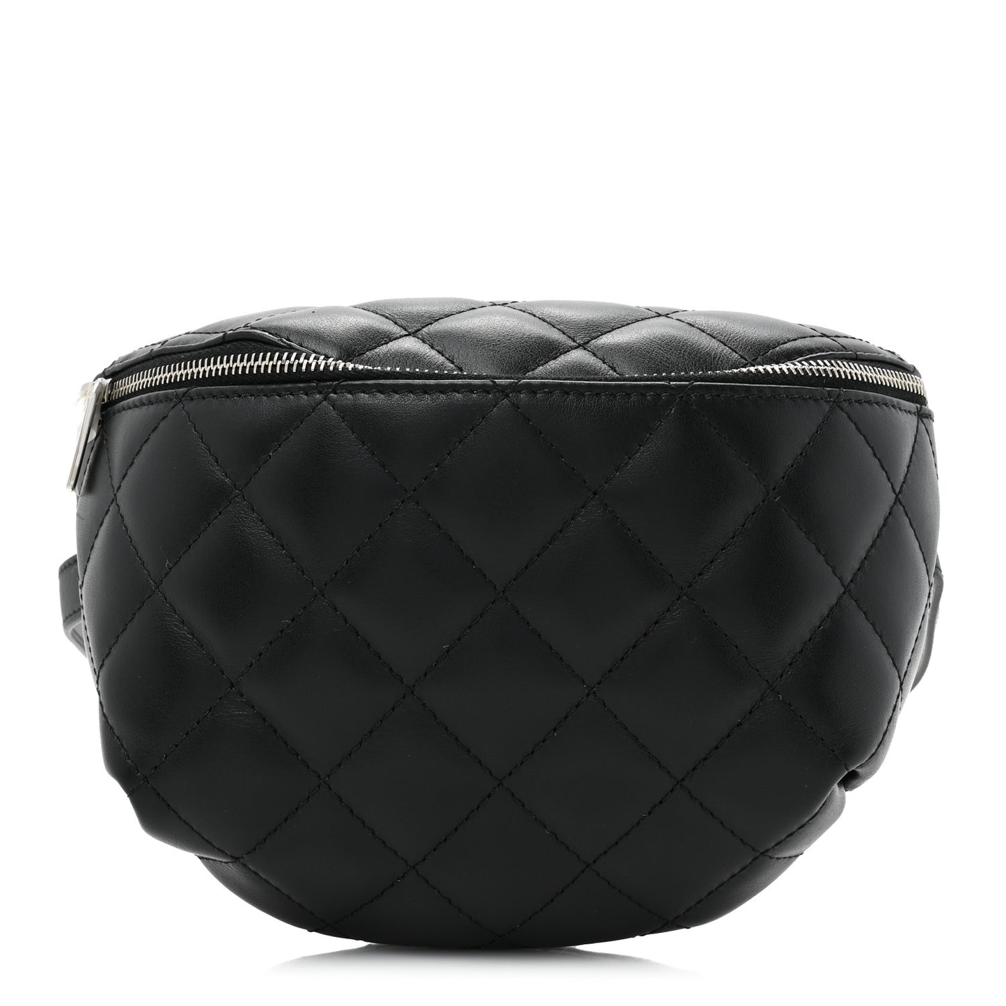 Calfskin Quilted Waist Belt Bag Black