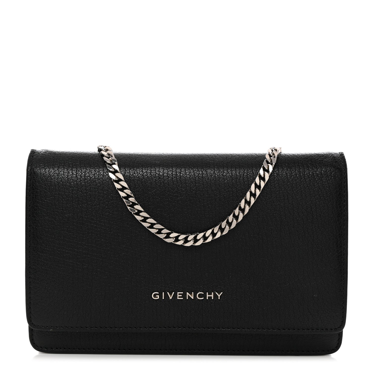 Givenchy Sugar Goatskin Pandora Chain Wallet Black 1 of 10