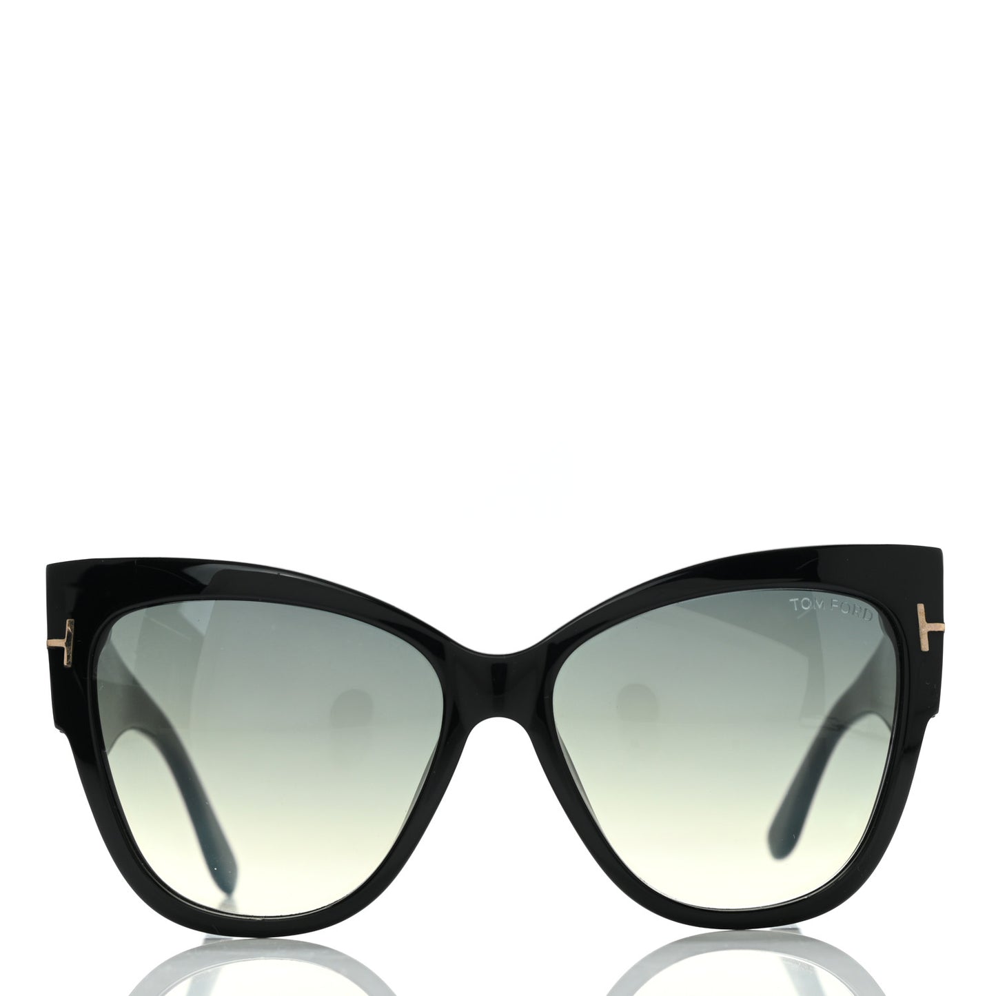 Acetate Anoushka Cat Eye Sunglasses TF371 Black