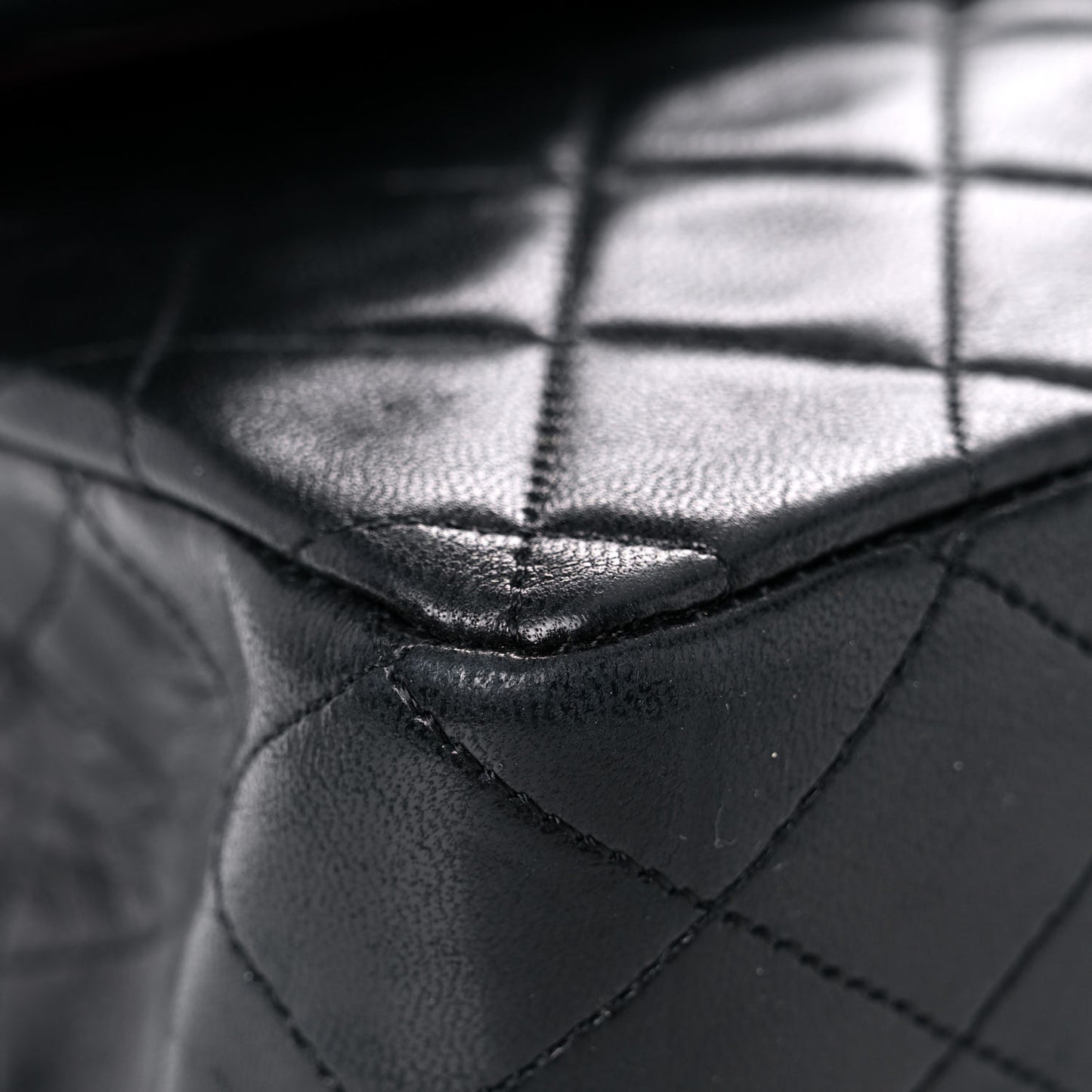 Lambskin Quilted Small Double Flap Black
