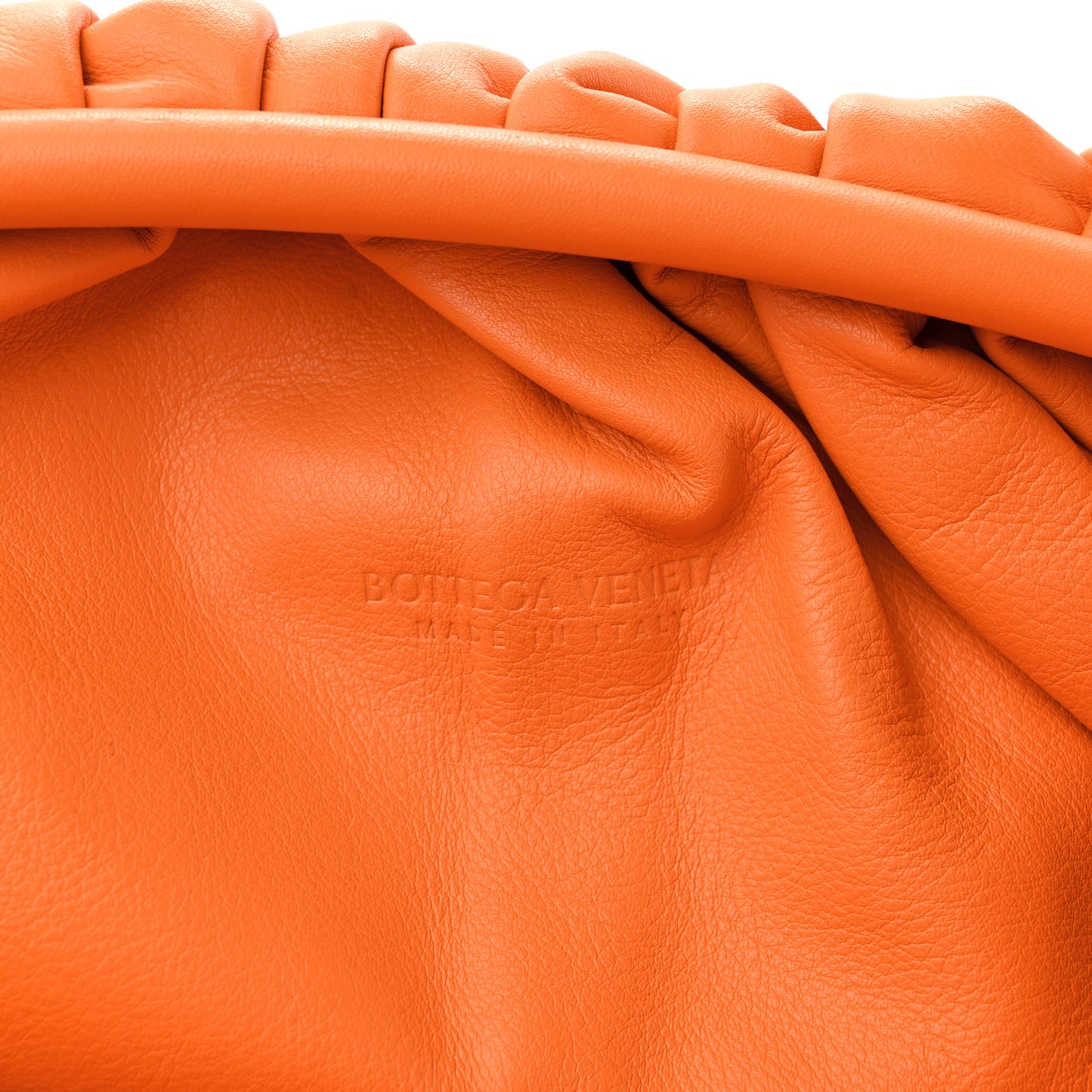 Smooth Butter Calf The Pouch Oversized Clutch Burnt Orange