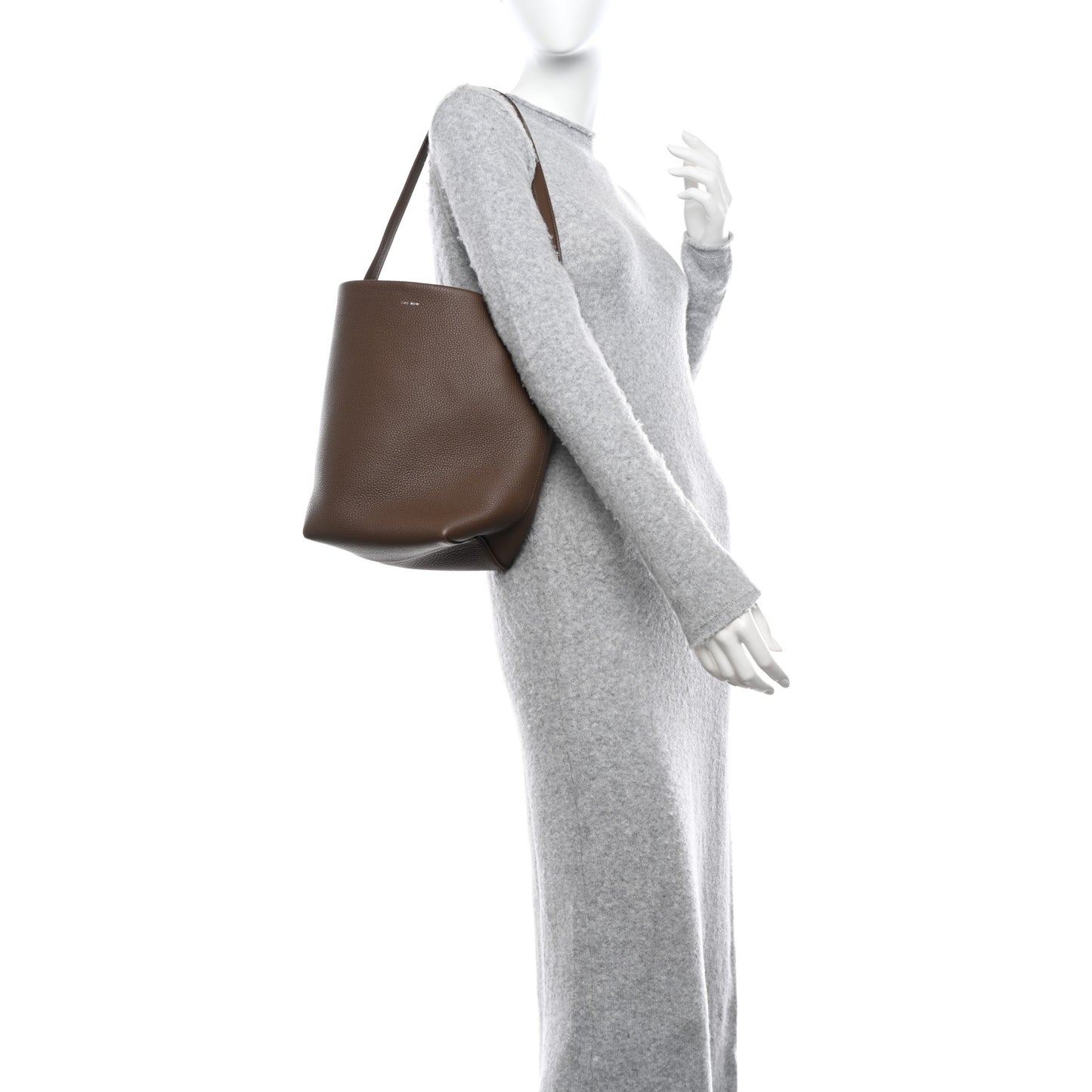 Grained Calfskin Medium N/S Park Tote Brown