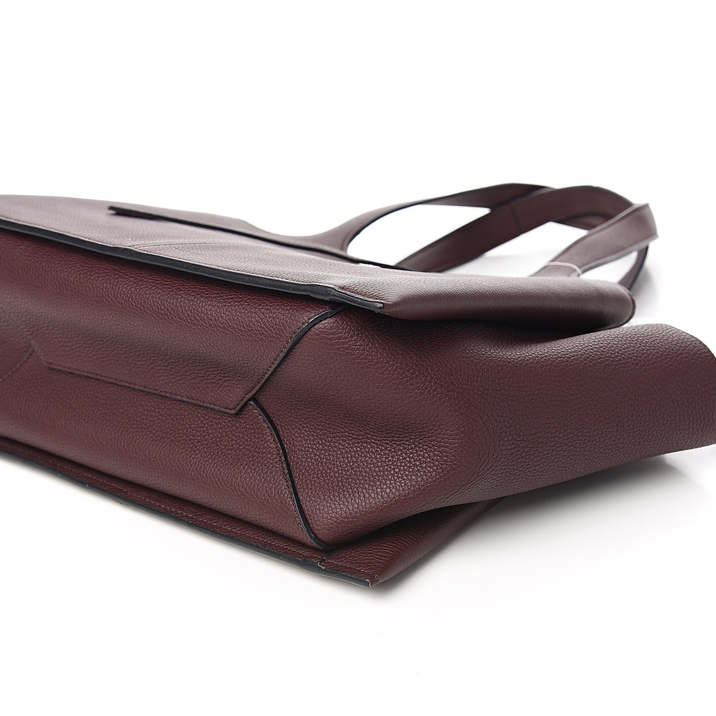 Baby Grained Calfskin Small Tri-Fold Bag Burgundy