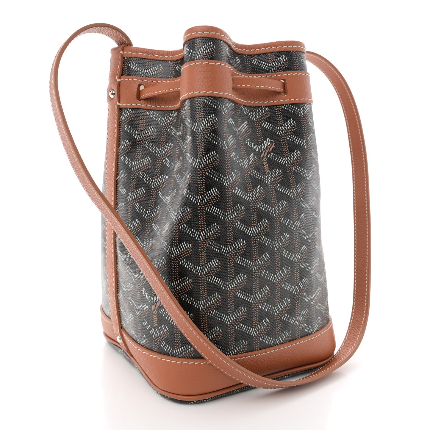 Goyardine Petit Flot Bucket Bag PM Black Gold