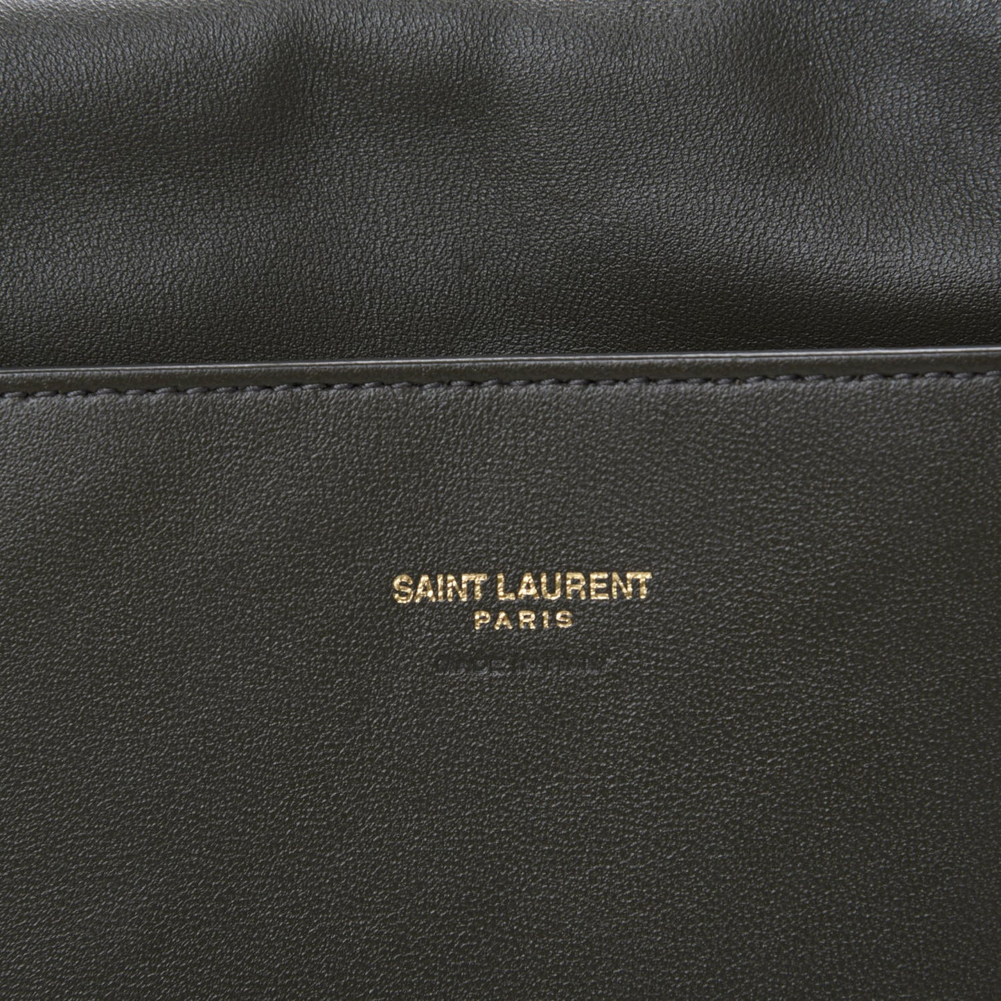 Smooth Calfskin Suede Medium Reversible Monogram Kate Satchel Olive