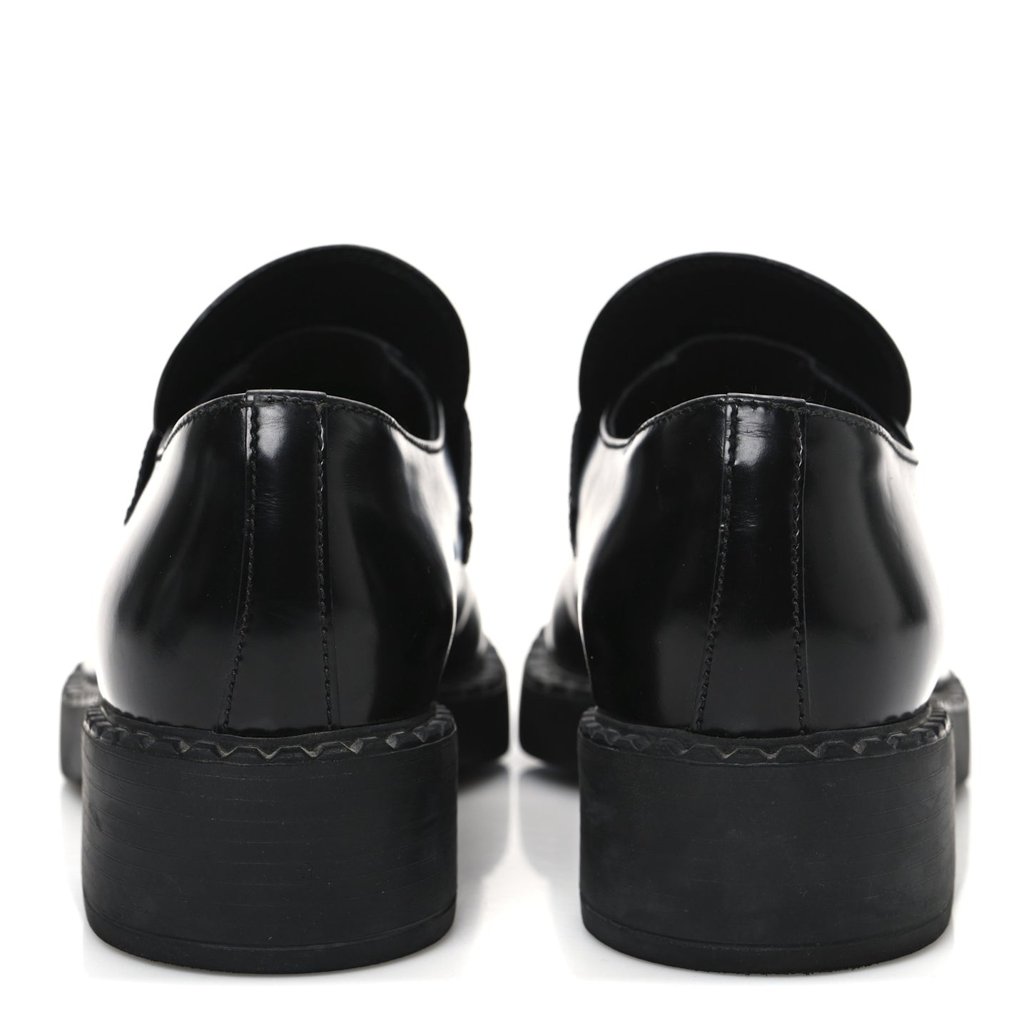 Spazzolato Metal Triangle Logo 50mm Loafers 40 Black