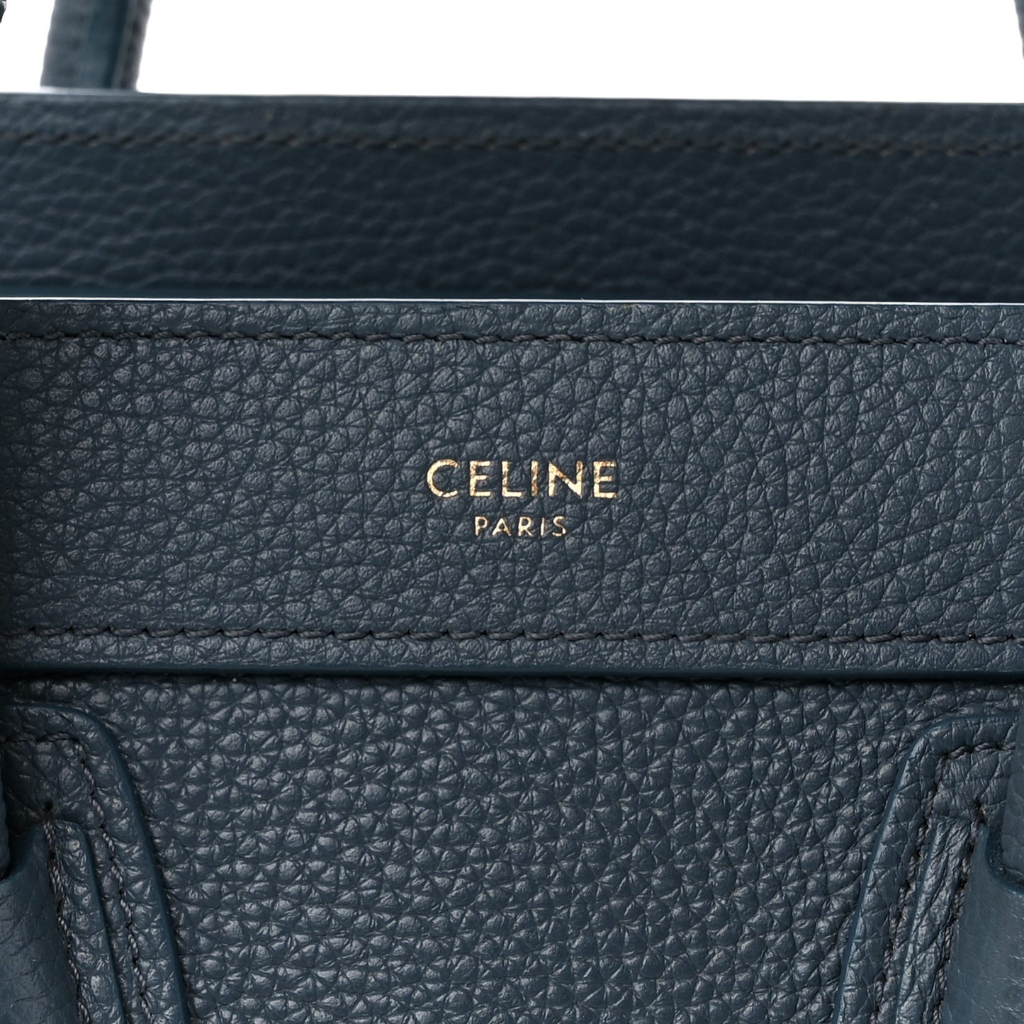 Drummed Calfskin Nano Luggage Petrol