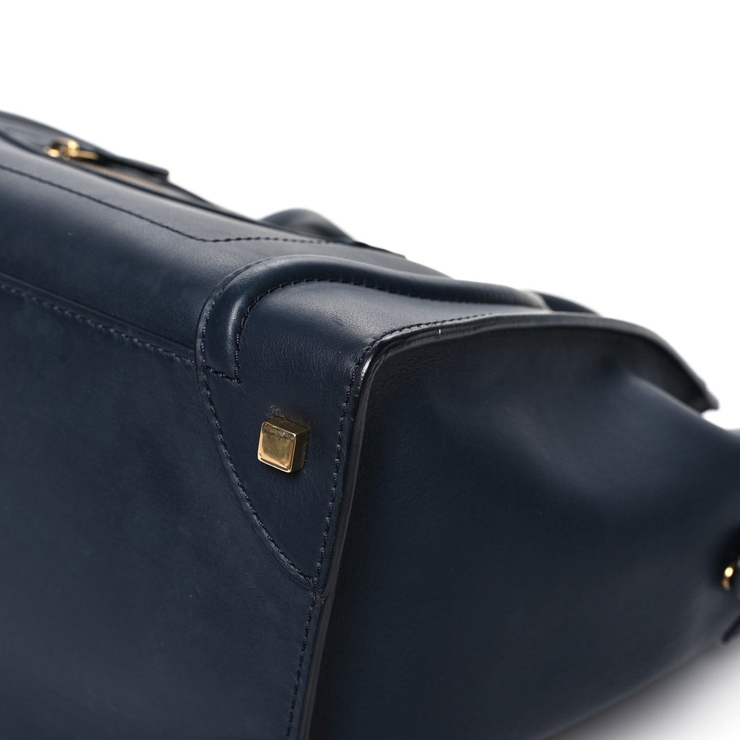Smooth Calfskin Mini Luggage Navy Blue