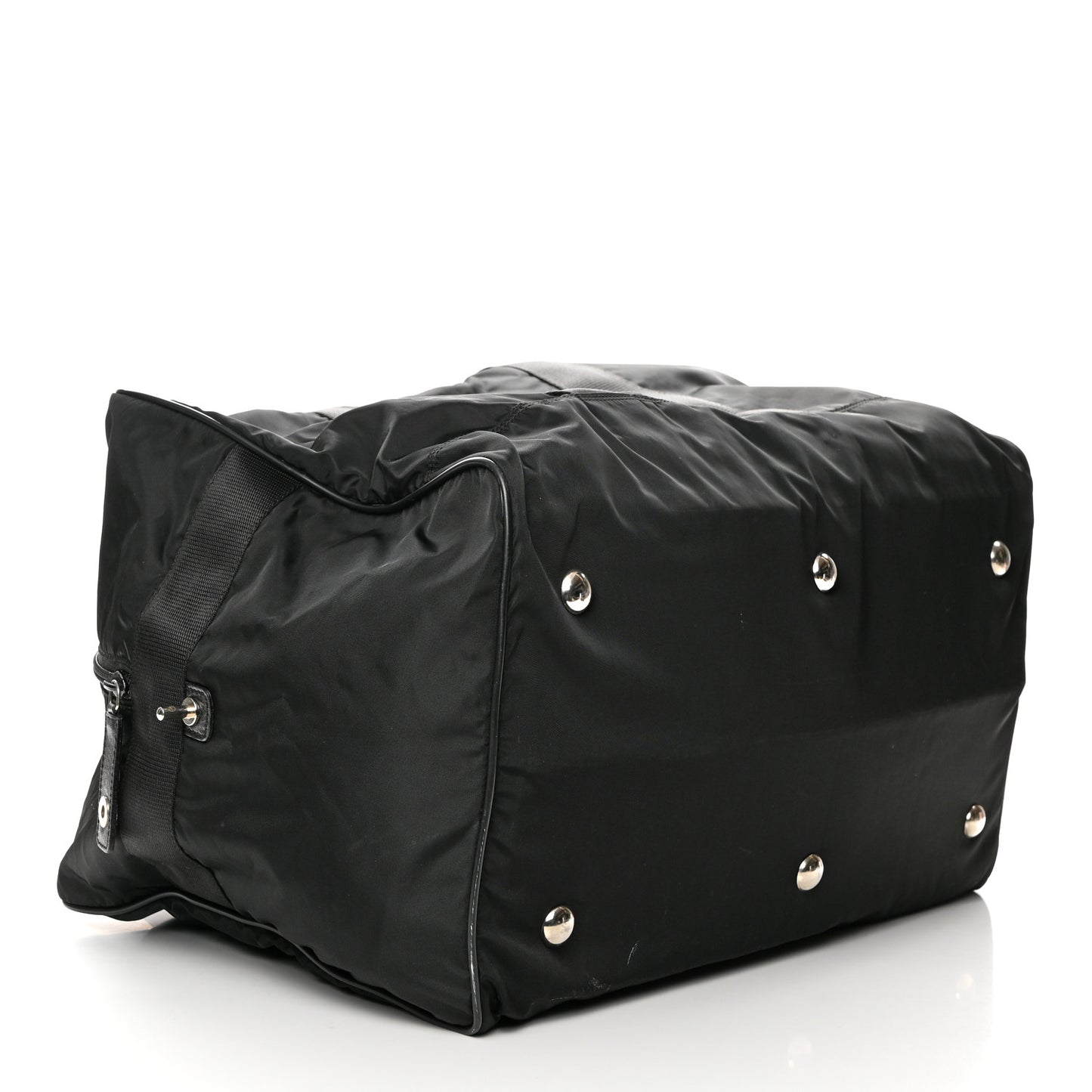 Tessuto Nylon Saffiano Viaggio Carry On Travel Bag Black