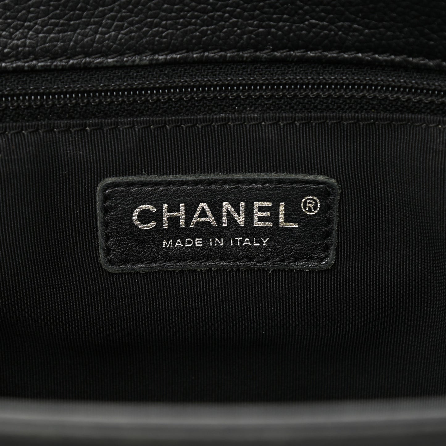 Calfskin Cerf Executive Shopper Tote Black