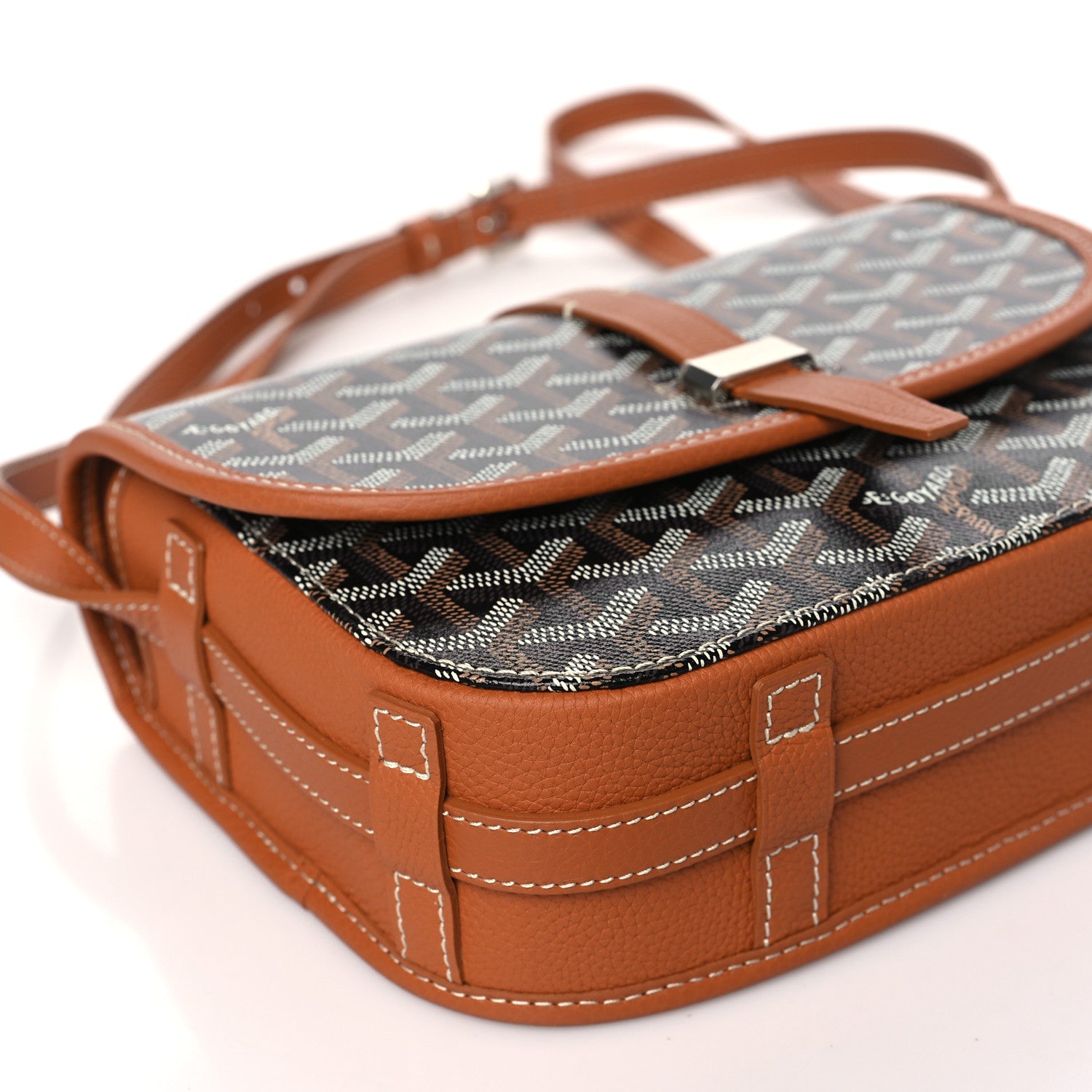 Goyard Goyardine Belvedere II PM Messenger Bag Black Gold 8 of 9
