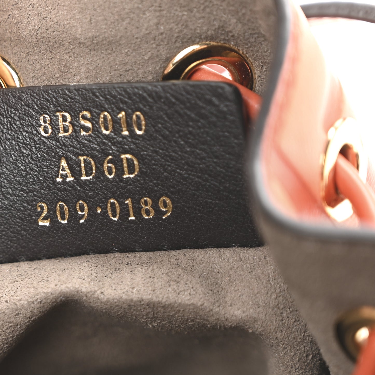 Vitello Termosport F is Fendi FF 1974 Embossed Mini Mon Tresor Bucket Bag Brick