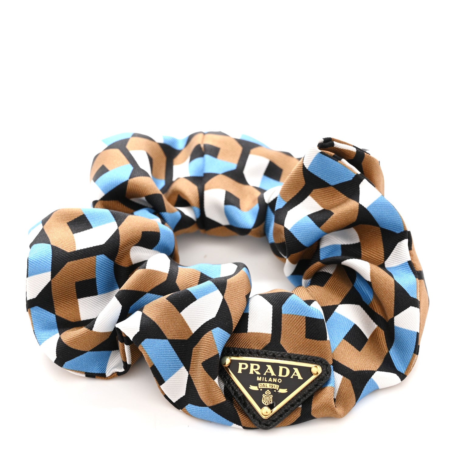 Prada Nylon Metal Logo Scrunchie Multicolor 1830913 – FASHIONPHILE