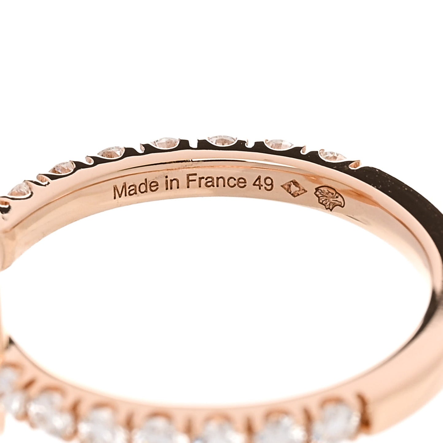 18K Rose Gold Diamond Finesse Ring 49 4.75