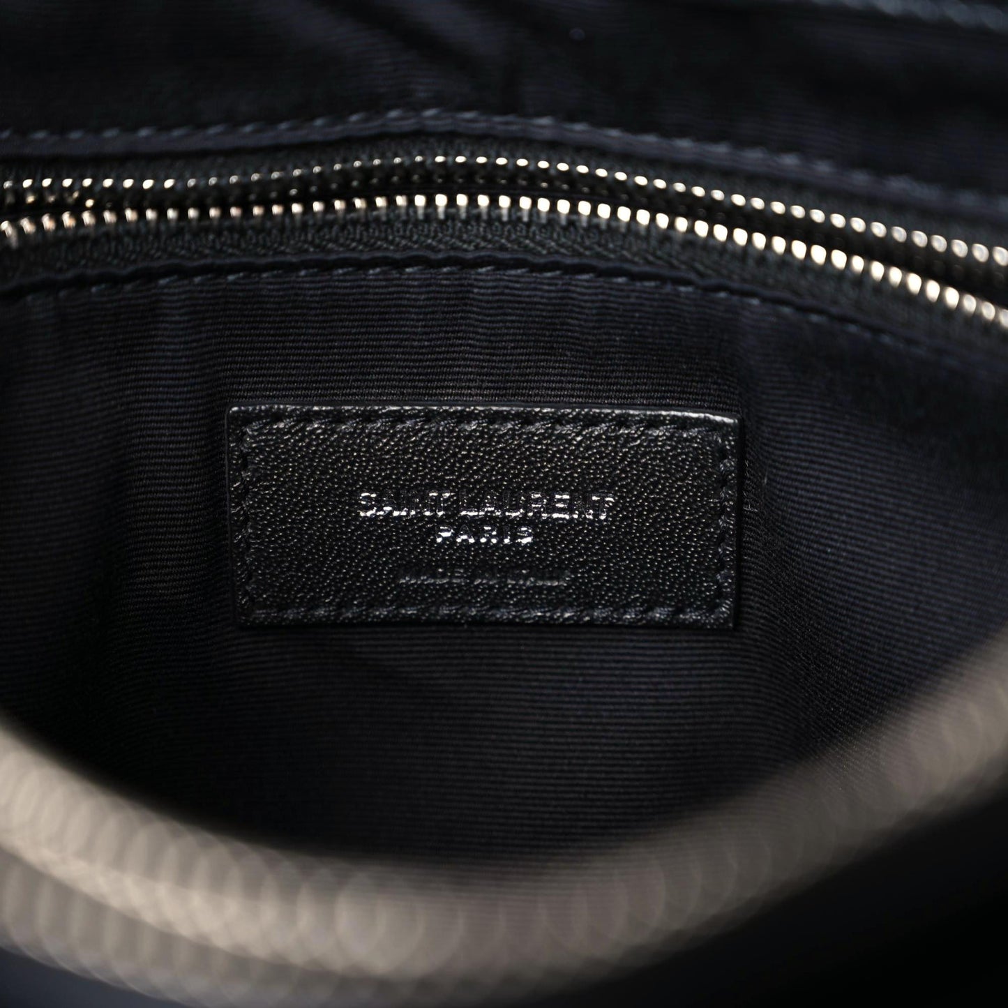 Calfskin Y Quilted Monogram Medium Loulou Chain Satchel Black