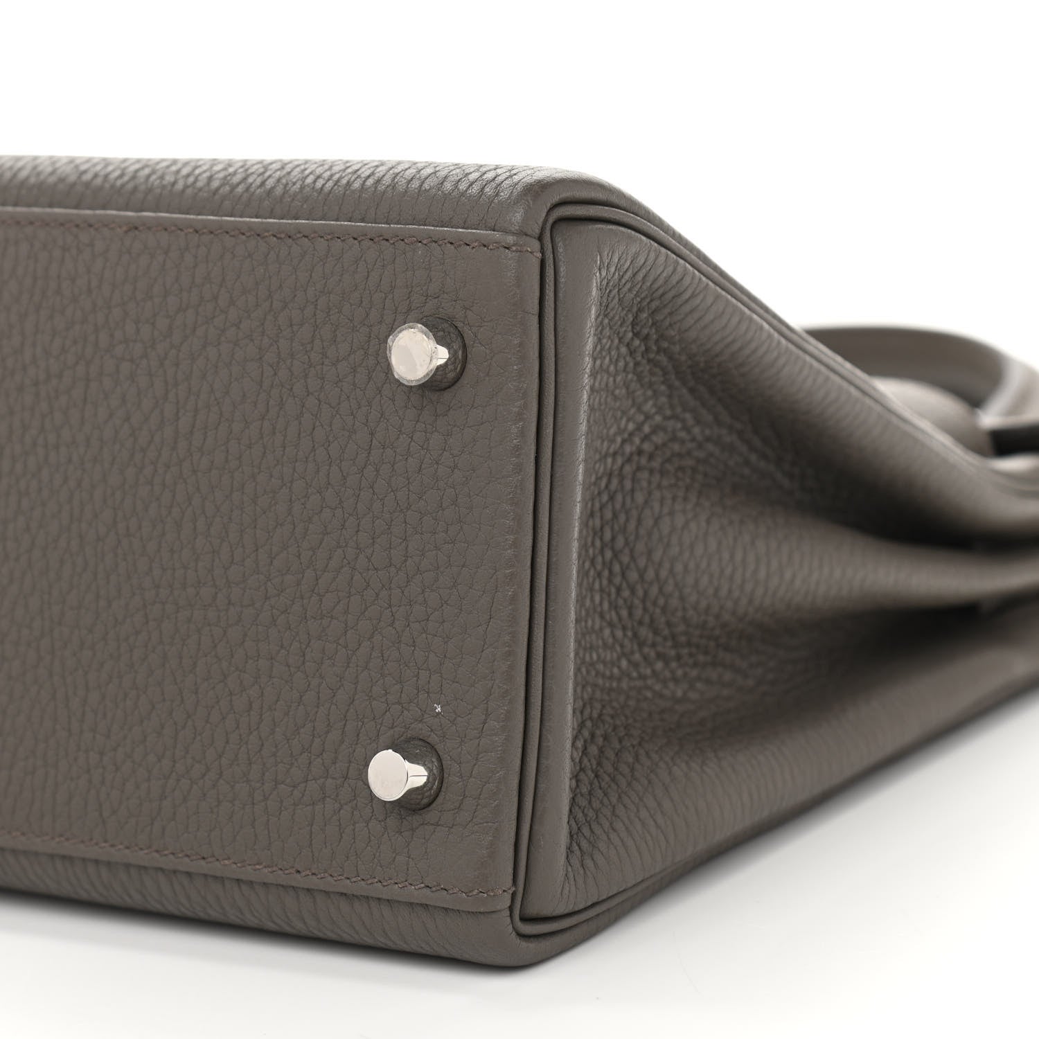 Hermes Taurillon Clemence Kelly Retourne 28 Etain 9 of 14