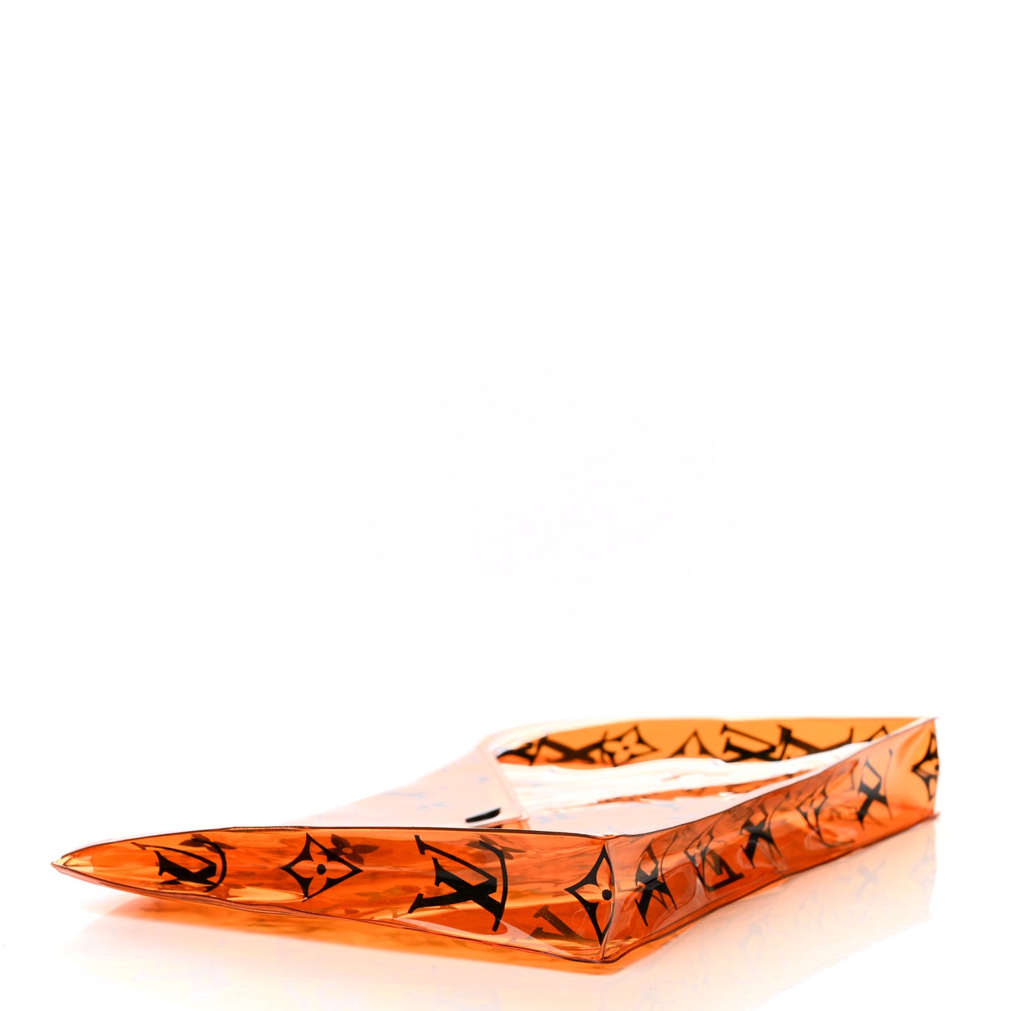 PVC Monogram Printed Envelope Pouch Orange