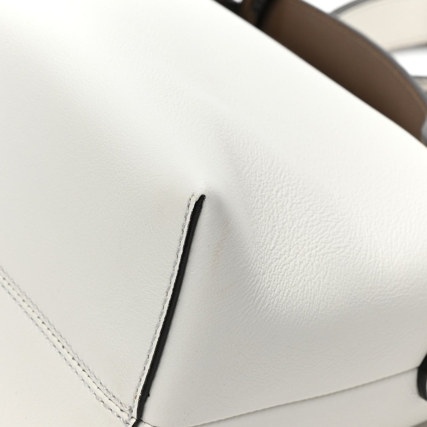 Vitello Dolce Bi-Color FF 1974 Embossed Medium By The Way Boston Bag White Ice Maya Black