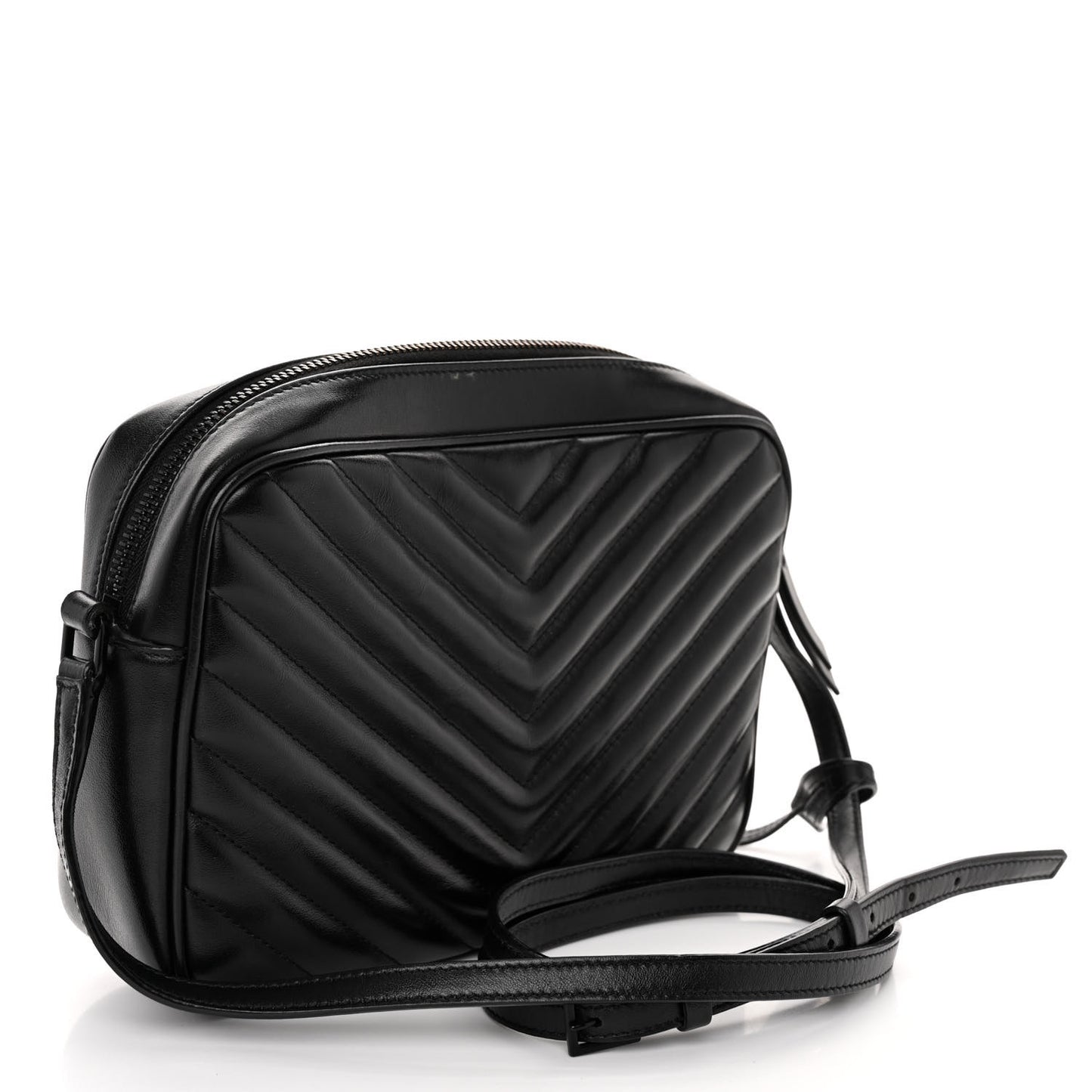Calfskin Matelasse Monogram Monochrome Lou Camera Bag Black