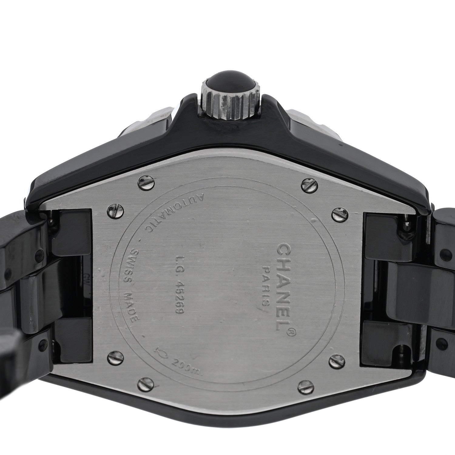 Chanel Stainless Steel Ceramic 38mm J12 Automatic Watch Black 4 of 4