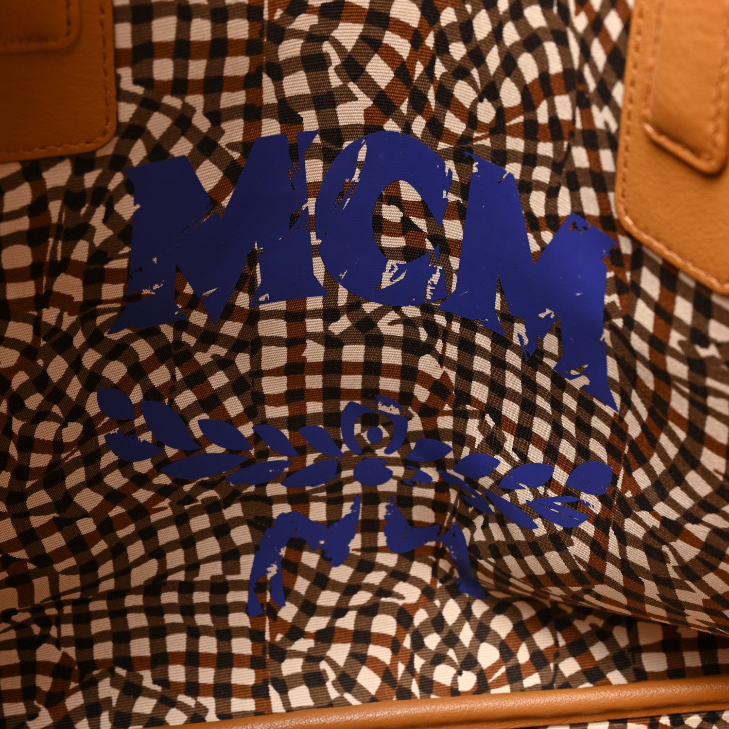 MCM Visetos Large Liz Reversible Shopper Tote Cognac 10 of 17