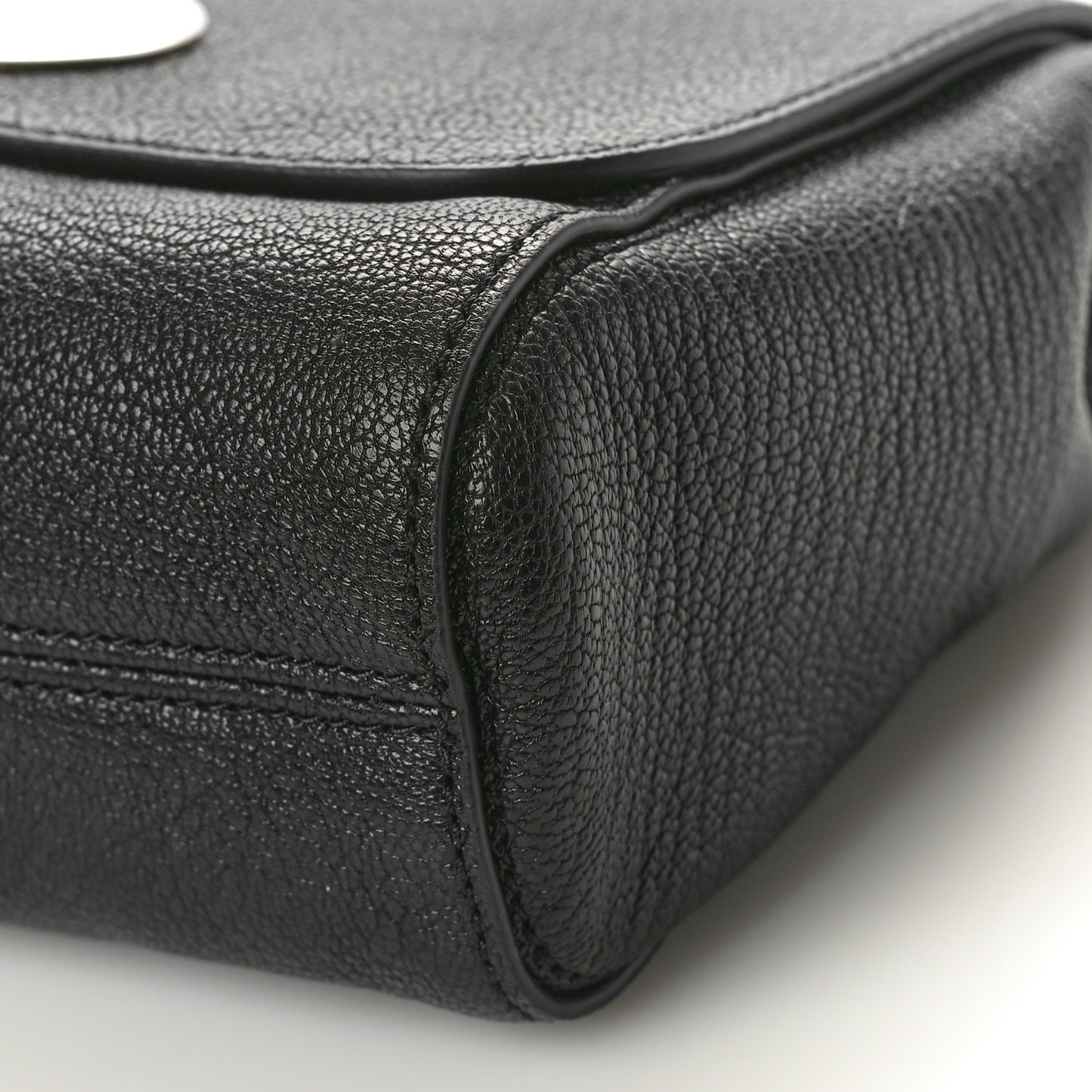 Glossy Goatskin Small Lily Flap Black