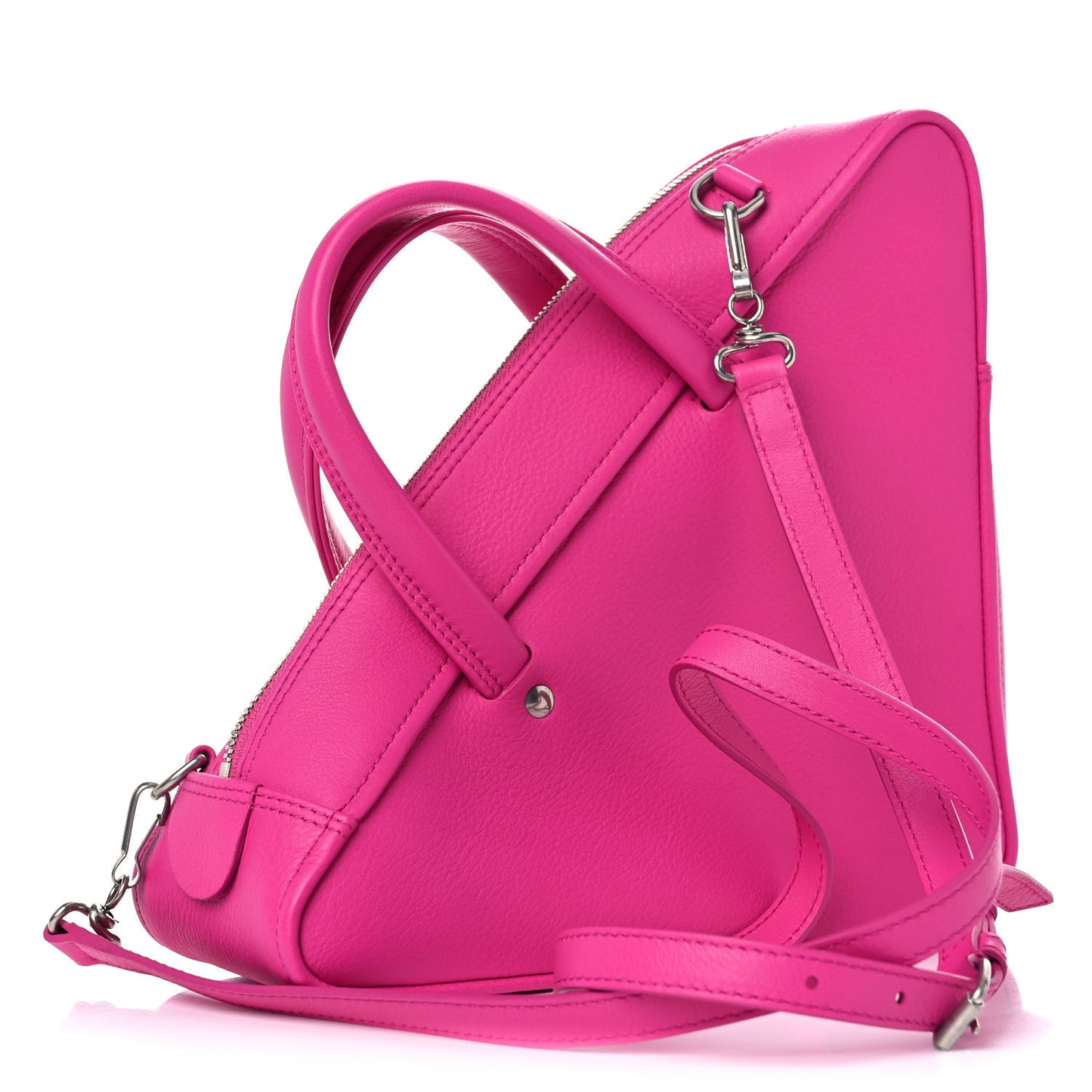 Calfskin XS Triangle Duffle Acid Pink