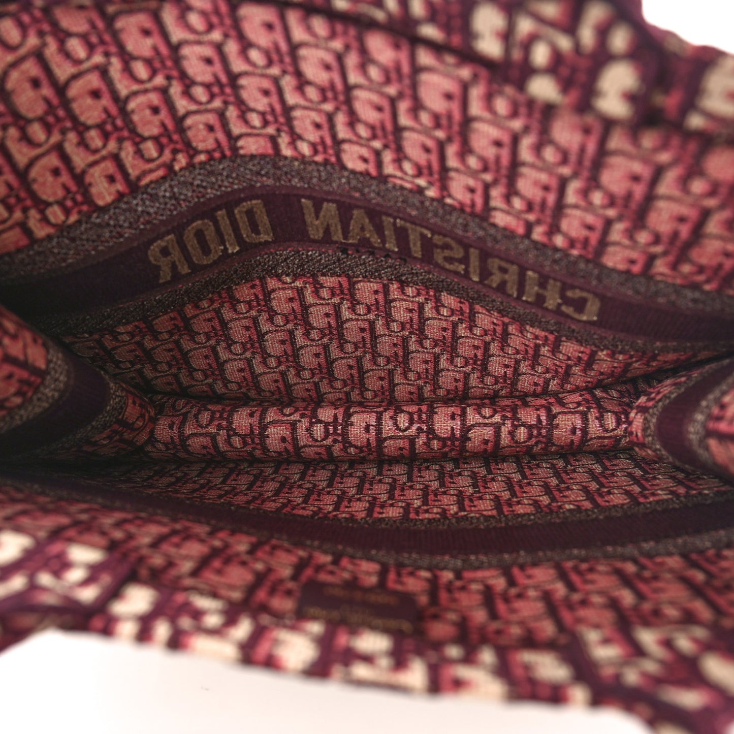 Oblique Large Book Tote Burgundy Multicolor