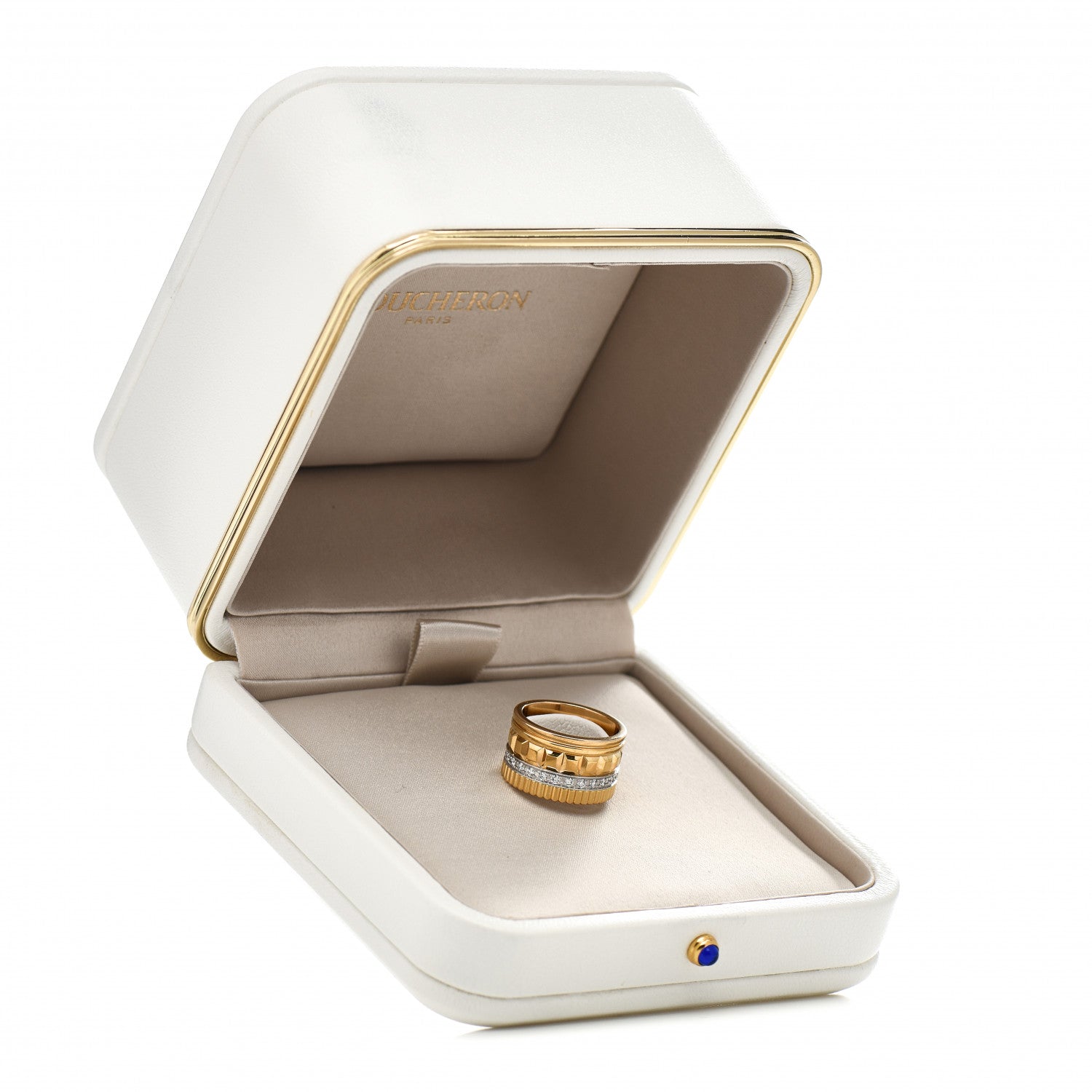 Boucheron 18K Yellow White Gold Diamond Quatre Radiant Edition Ring 54 6.75 6 of 6