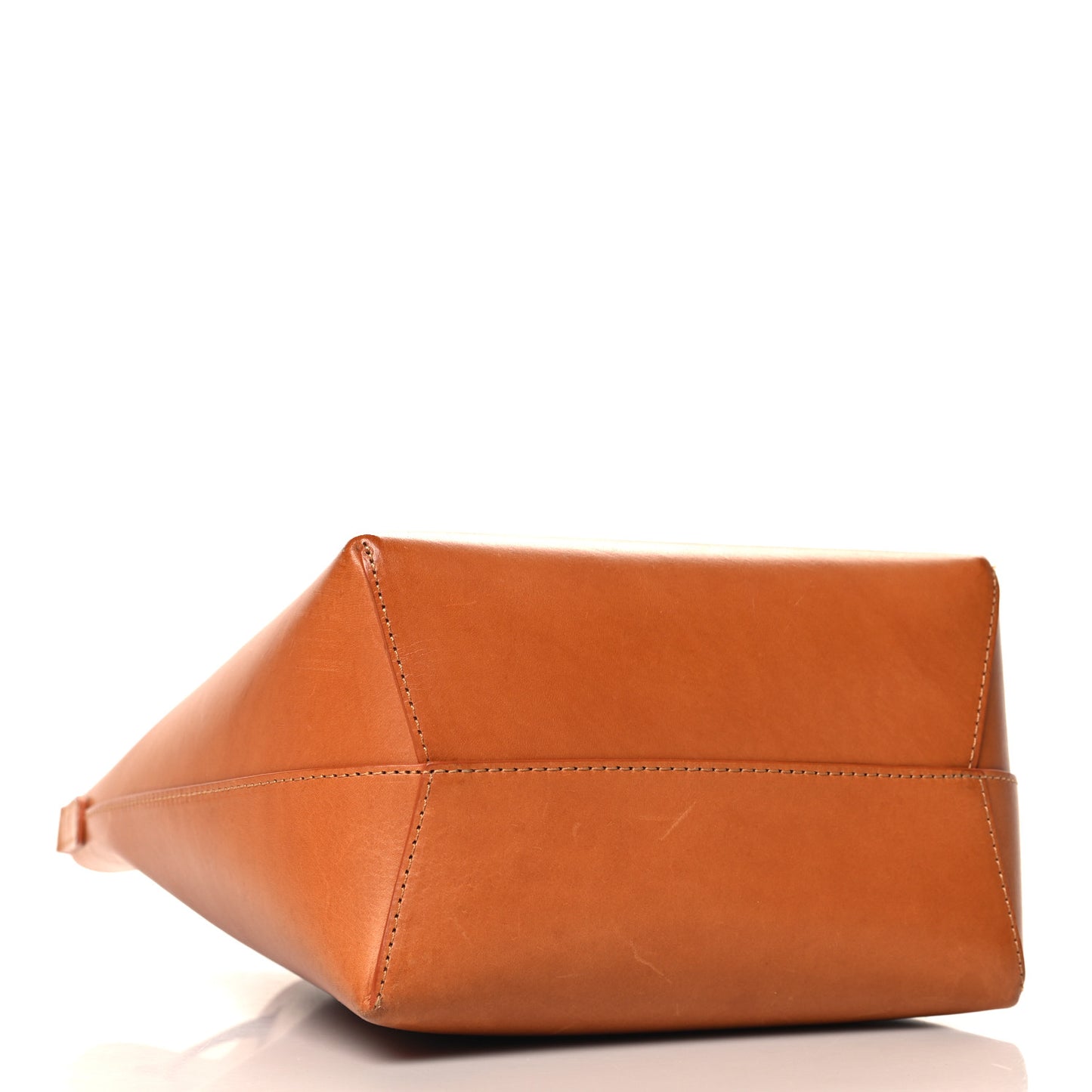 Vegetable Tanned Calfskin Mini Bucket Bag Cammello Rosa