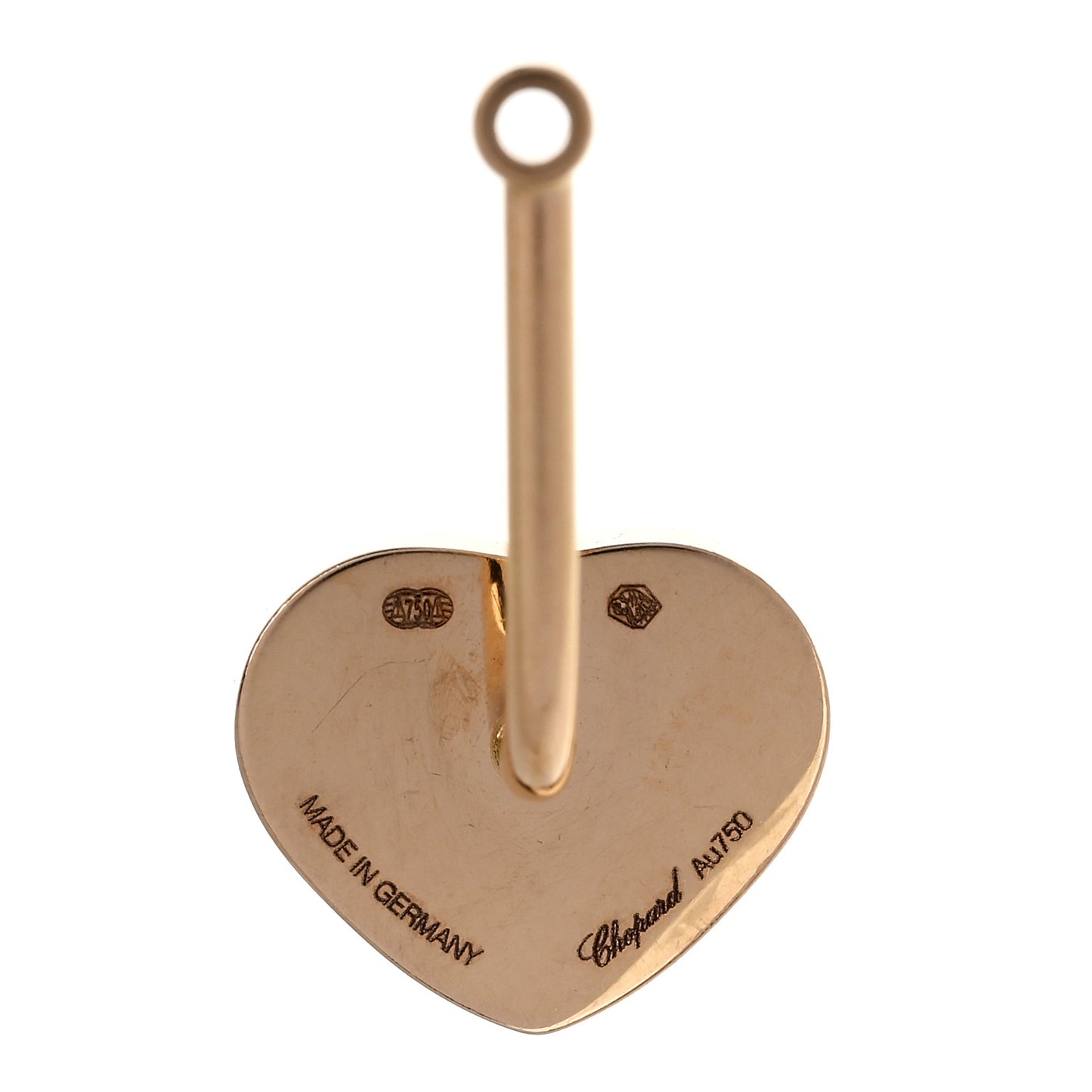 18K Rose Gold Diamond Happy Hearts Earrings Red