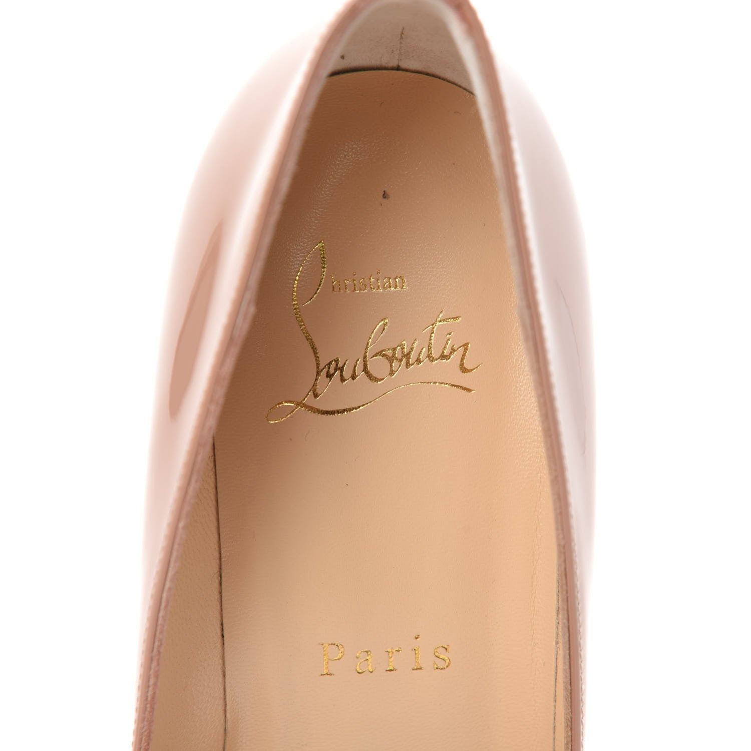 Christian Louboutin Patent Pigalle Plato 100 Pumps 35.5 Nude 7 of 8